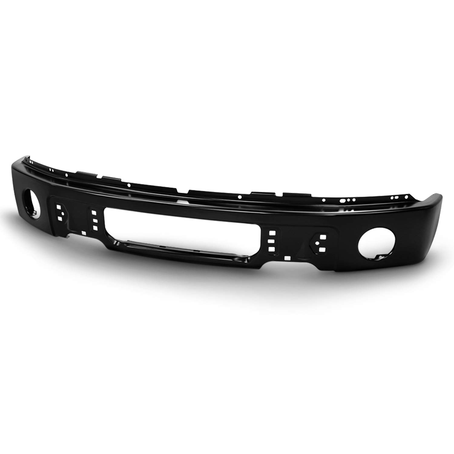 AKKON Black Front Bumper Replacement for 2009-2014 Ford F150 Pickup Truck - Paint Panel with Fog Light Holes | Durable Model Upgrade for Off-Road & Daily Driving