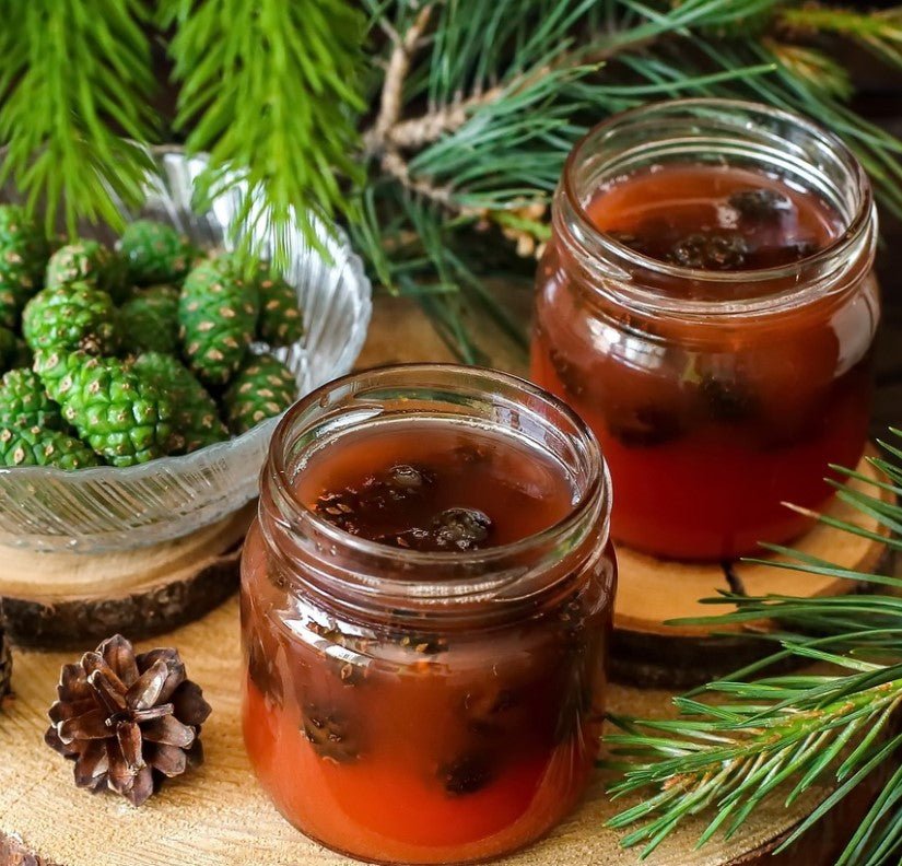 Organic Pine Cone Jam in Glass Jar - 460g | Handmade Preserves, Natural Sweetener | Perfect for Toast, Pancakes & Gift Giving