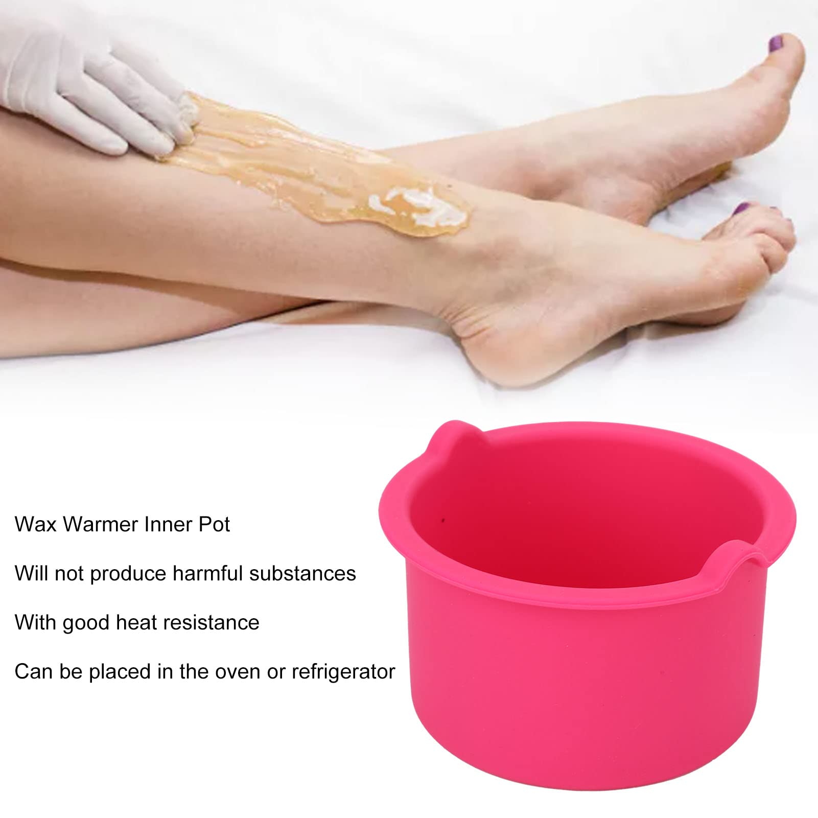 Silicone Wax Warmer Replacement Pot - Heat Resistant & Easy Clean Inner Bowl for Wax Heating Machine - Reusable & Removable Waxing Bowl Accessory - Perfect for Home Spa, Salon, and DIY Hair Removal
