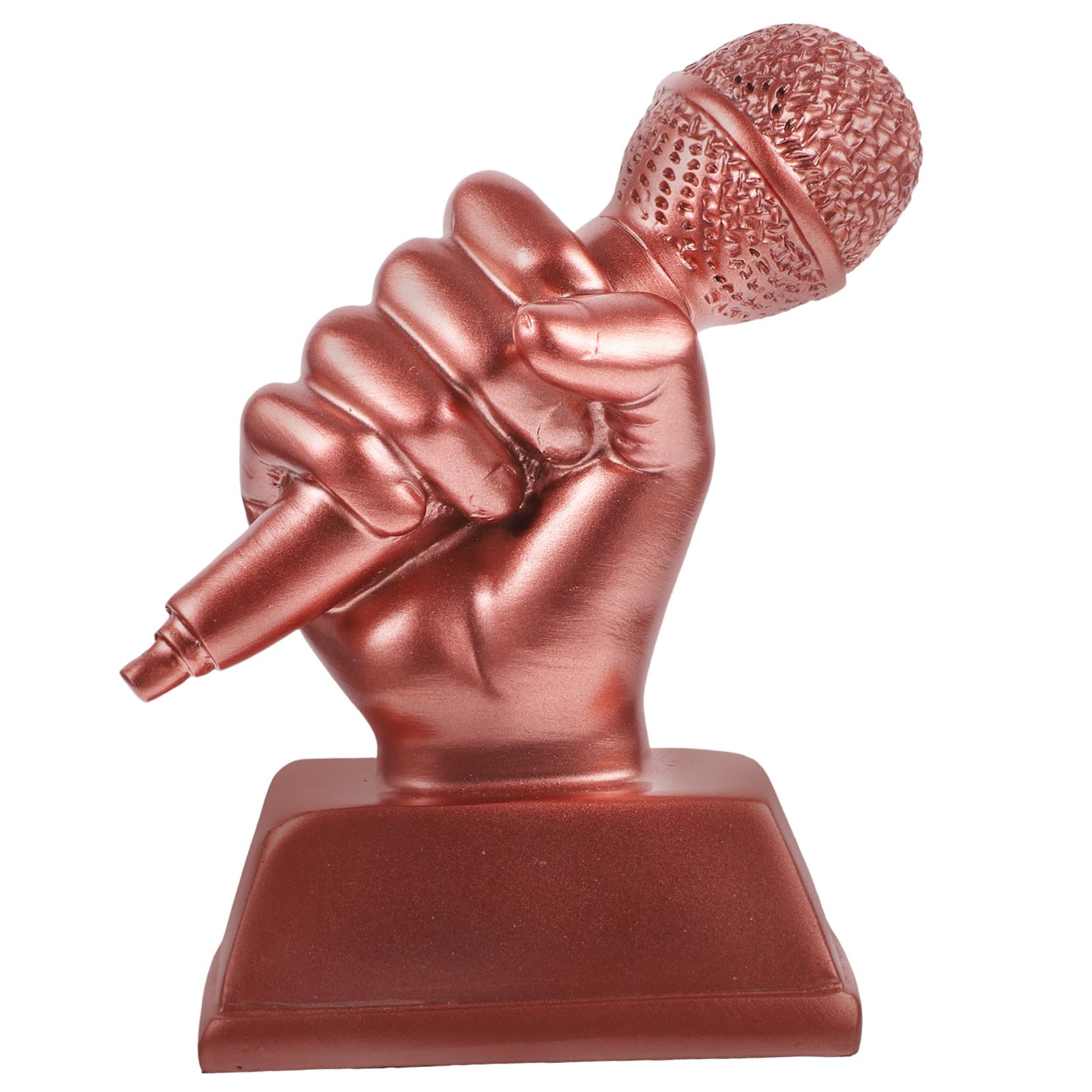 Milisten 5-Piece Resin Trophy Set - Office Desk Decor, Balloon Arch Support, Mini Musical Microphone Trophy for Competition Souvenirs & Home Decoration | Perfect for Awards Ceremonies, Party Decor, and Gift Giving