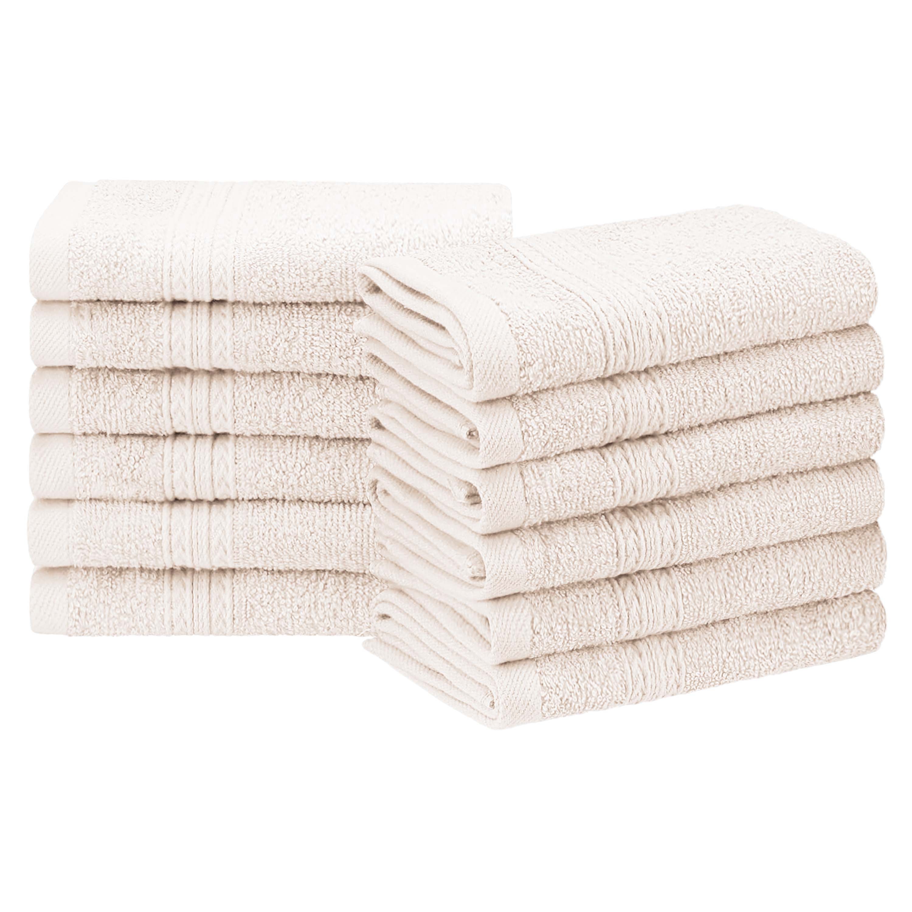 Organic Cotton 12-Piece Solid Face Towel Set | Eco-Friendly, Soft & Absorbent | Perfect for Spa, Gym, Travel & Home Use