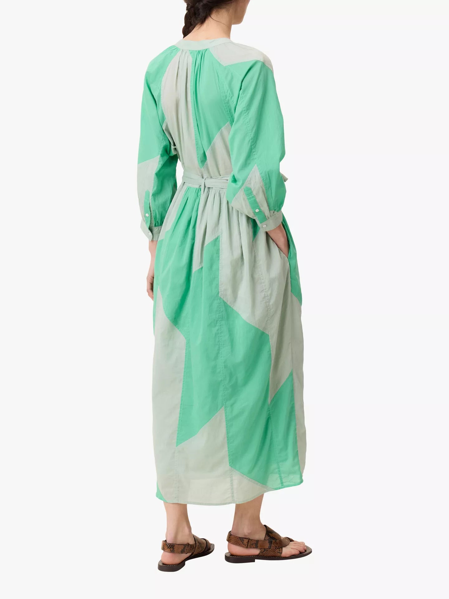 Leon & Harper Women's Runa Patch Floral Print Midi Dress - Perfect for Casual Outings, Brunch & Summer Vacations