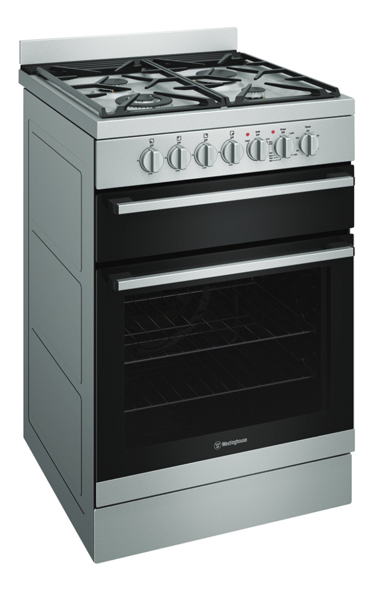 Westinghouse 60cm Dual Fuel Stainless Steel Upright Stove WFE612SC - Perfect for Kitchen, RV & Outdoor Cooking | Gas & Electric Combo Range