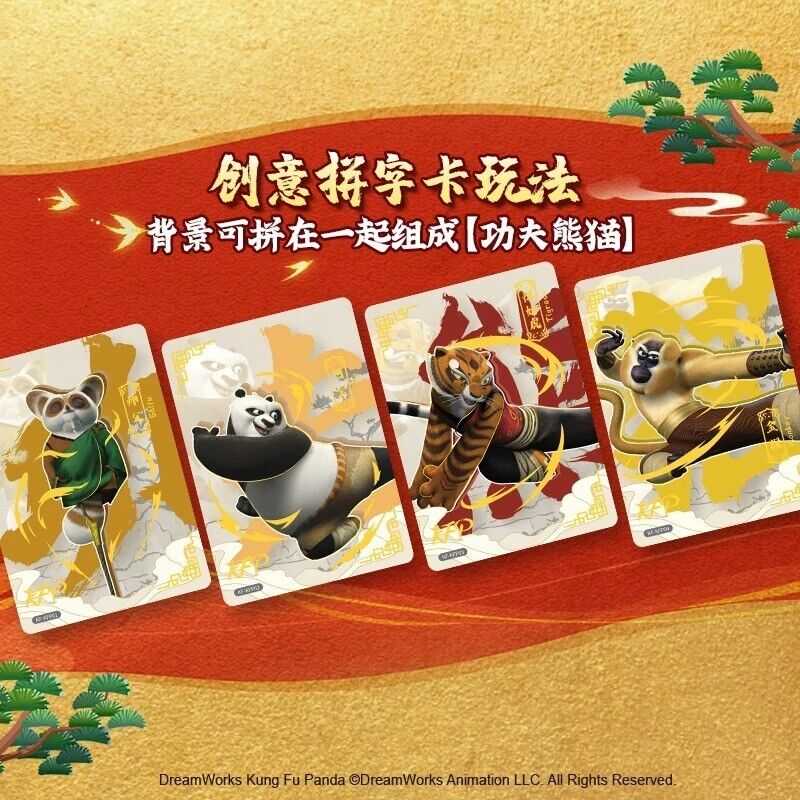 Authentic Kung Fu Panda Collectible Trading Cards - 10-Pack Film Themed Paper Cards Set for Kids & Collectors | Perfect for Gifts, Movie Nights & Card Games