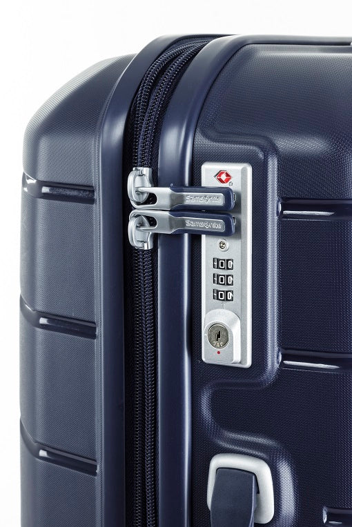 Samsonite Oc2lite 75cm Large 4 Wheel Hard Shell Suitcase - Lightweight Spinner Luggage with TSA Lock, Navy Blue - Perfect for Business Travel & International Vacations