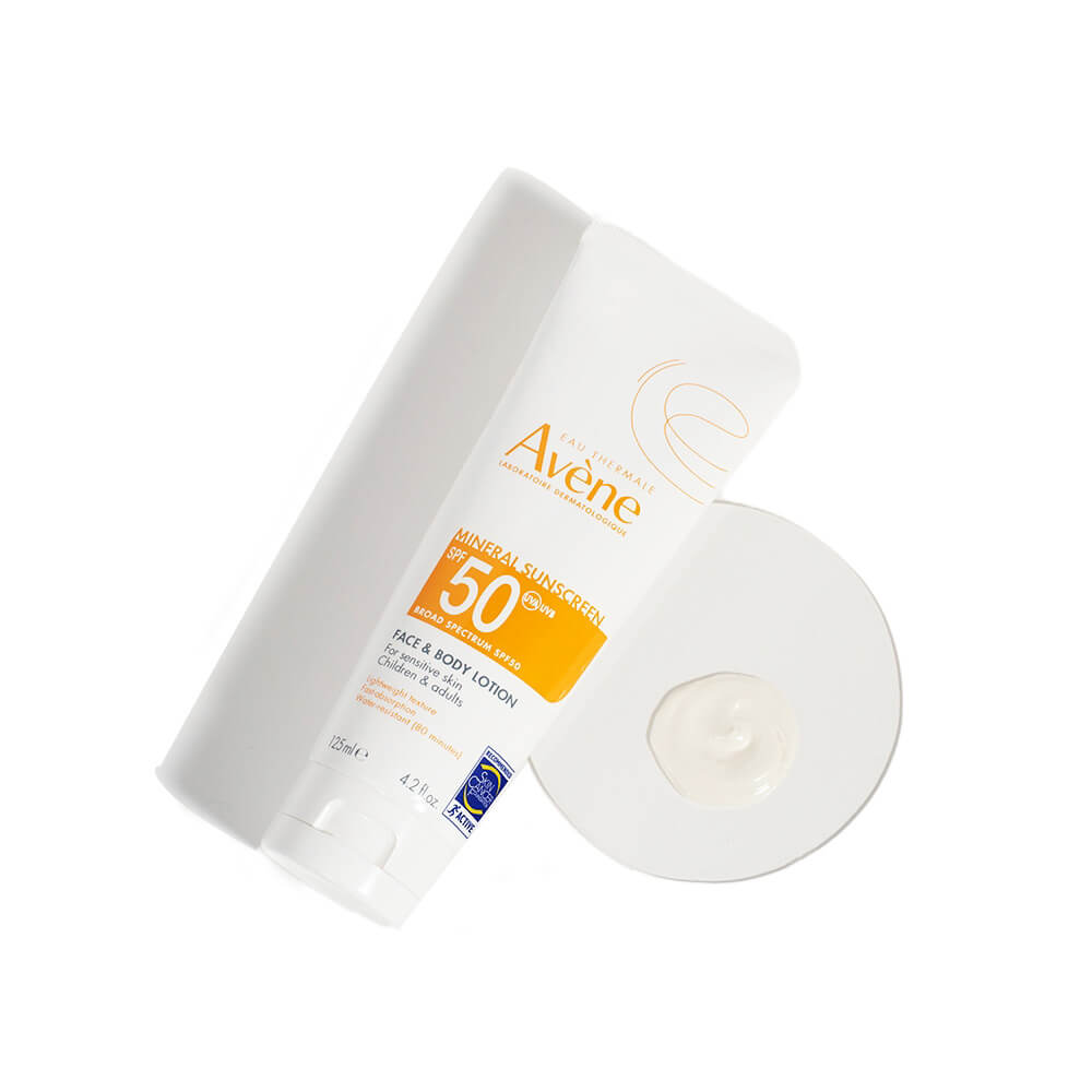 Avène Mineral Sunscreen SPF 50 for Face & Body - Fragrance Free, Non-Greasy, Water Resistant - Perfect for Outdoor Activities, Beach & Daily Sun Protection