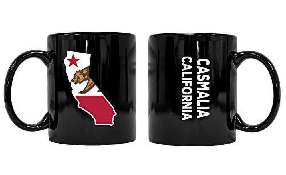 R&R Imports Casmalia California Souvenir - Premium Black Ceramic Coffee Mug with Elegant Design | Perfect for Home, Office & Gift Giving