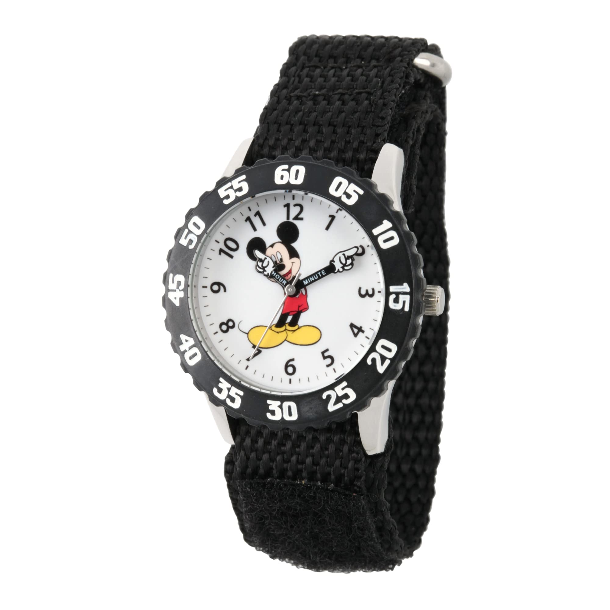 Disney Mickey Mouse Kids Watch - Stainless Steel Analog Time Teacher for School & Play
