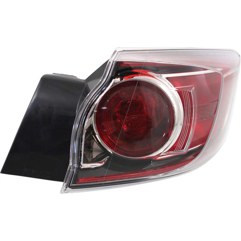 Mazda 3 2010-2013 Right Passenger Side Tail Light Assembly - CAPA Certified Replacement for MA2801147/MA2801147C | Perfect for Hatchback Models | Enhances Rear Visibility & Safety During Night Driving