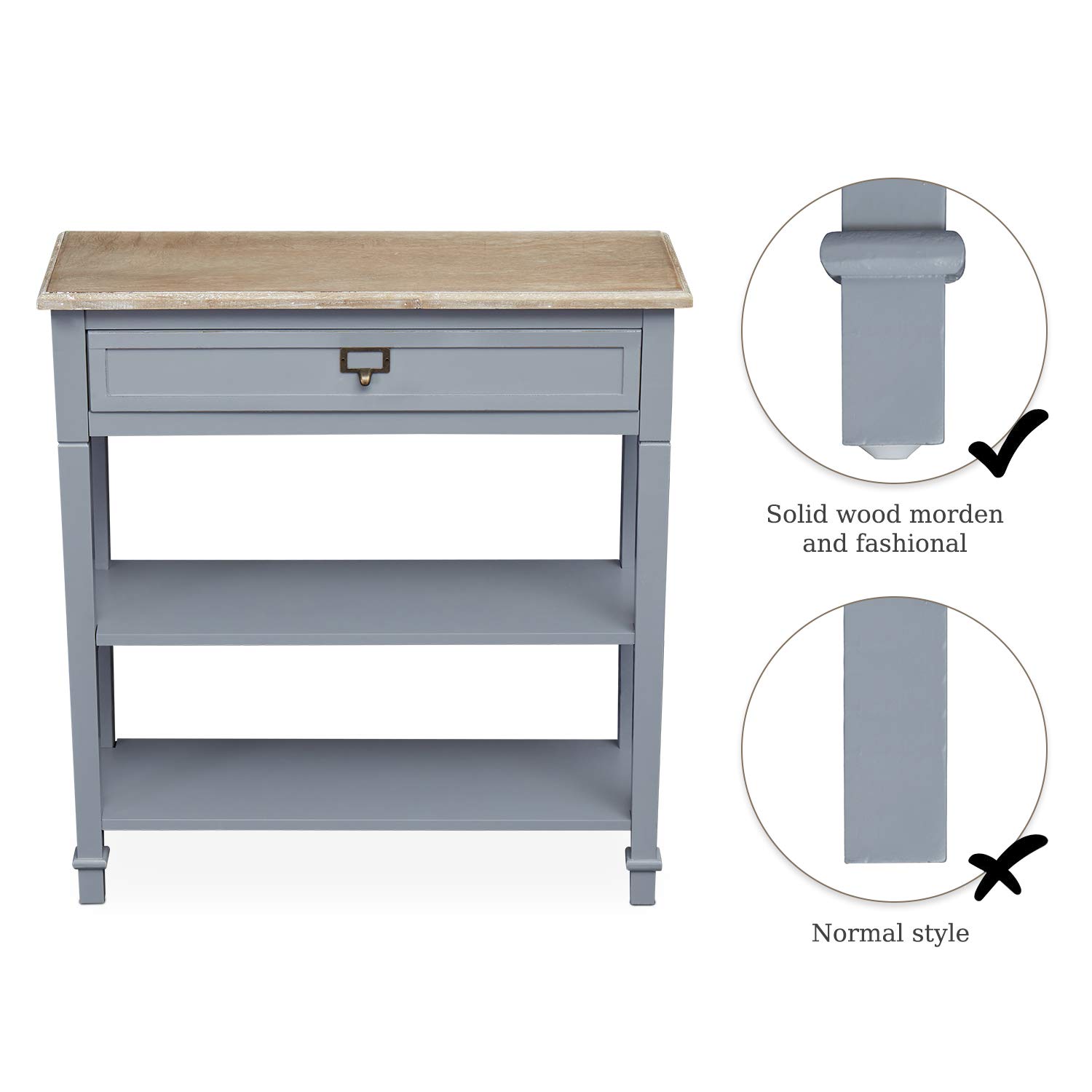Kinborbaby Narrow Console Table with Storage - Slim Hallway & Entryway Table for Small Spaces | Perfect for Apartments, Living Rooms, and Foyers