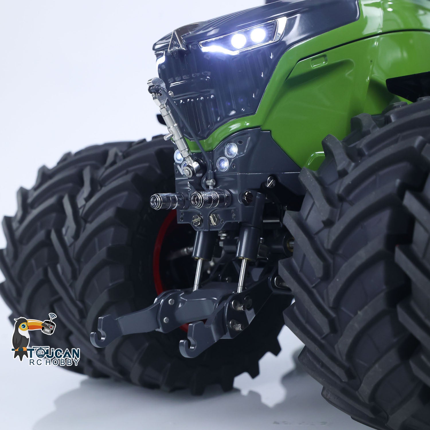 LESU AOUE 1050 1/14 Scale 4x4 RC Tractor Truck with Metal Body, Hydraulic System, Double Wheels, Smoke & Sound Effects - Remote Control Farm Vehicle for Kids & Adults - Perfect for Agricultural Play, Farm Simulation & RC Hobby Enthusiasts