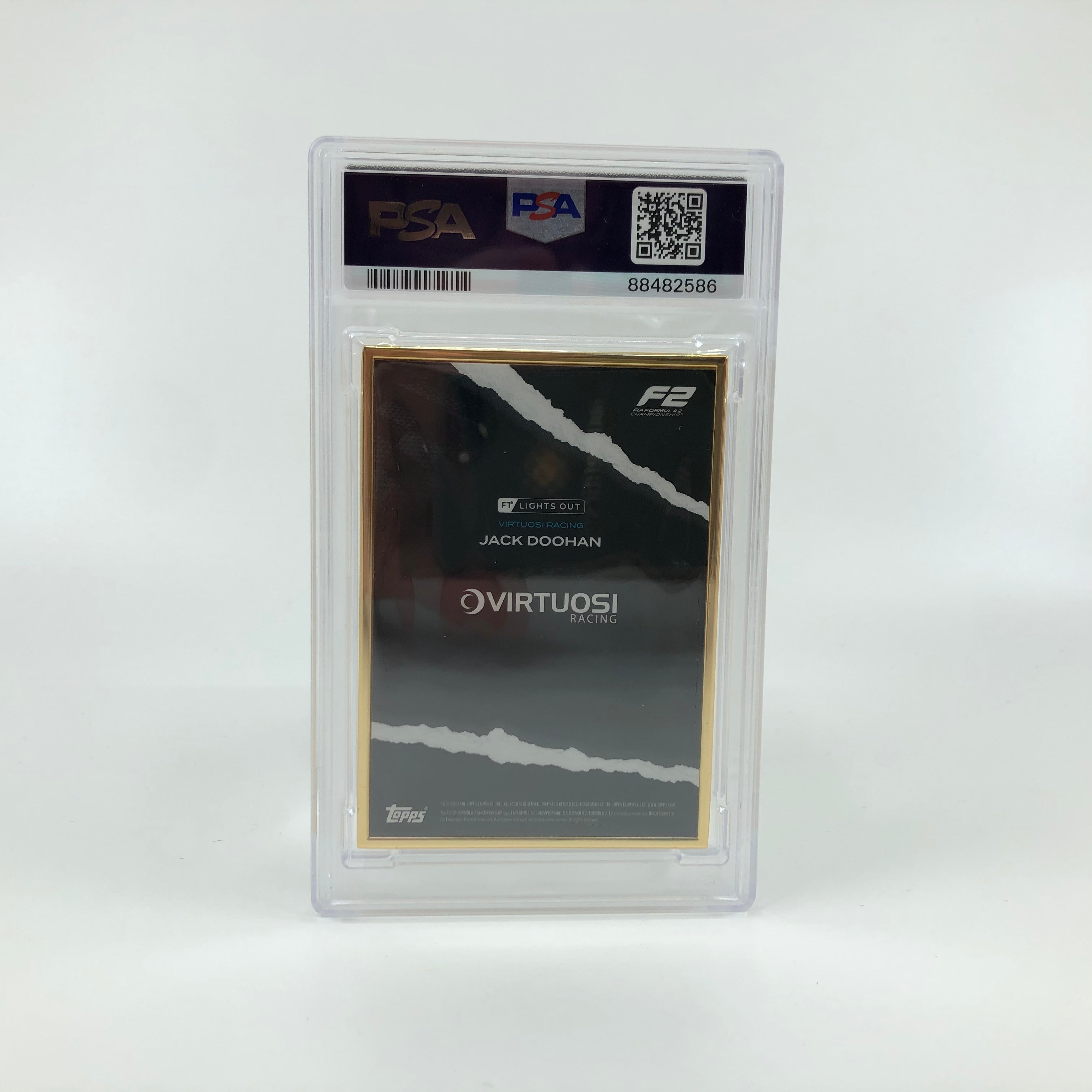 1/1 Gold Frame Jehan Daruvala F2 Driver 2022 Lights Out PSA 7 - Rare Motorsport Collectible for Display & Investment