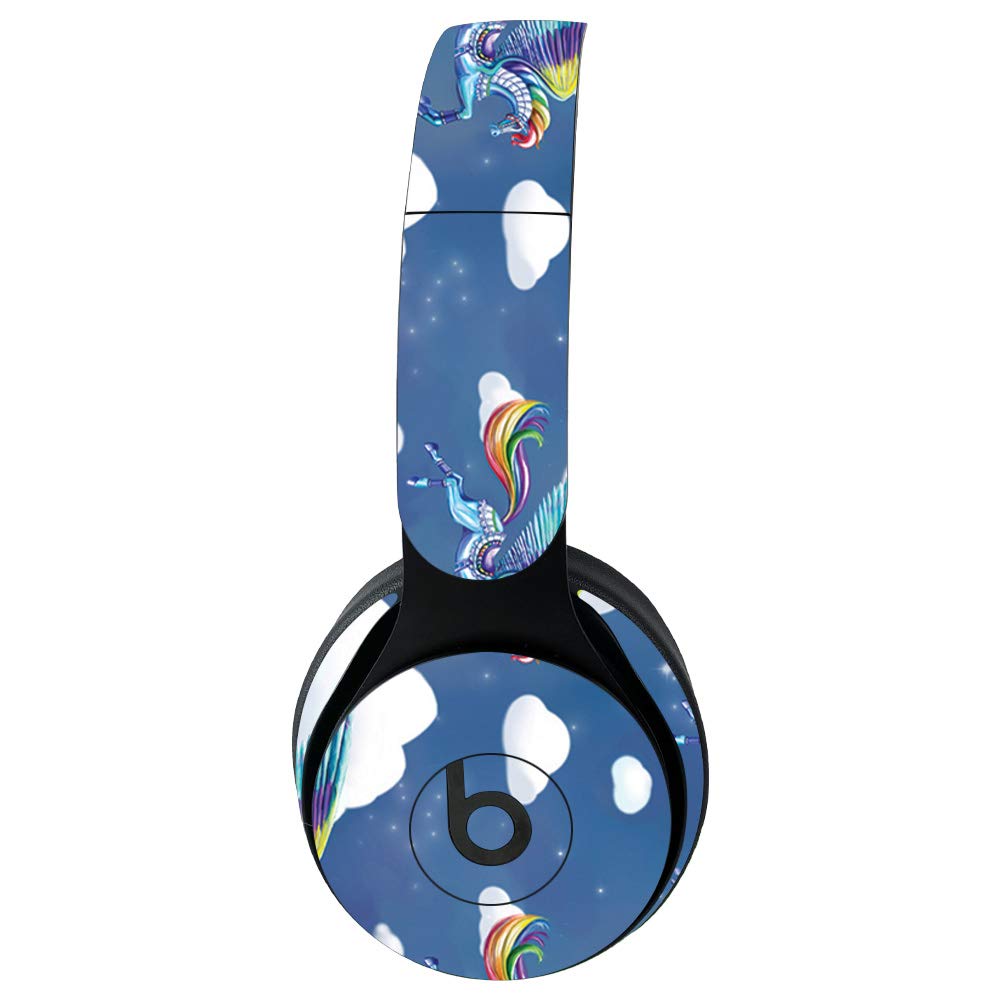 MightySkins Vinyl Decal Wrap Cover for Beats Solo Pro Wireless Headphones - Rainbow Pegasus Design | Protective, Durable & Customizable Skin | Easy to Apply & Remove | Made in USA | Perfect for Gym, Travel & Daily Use