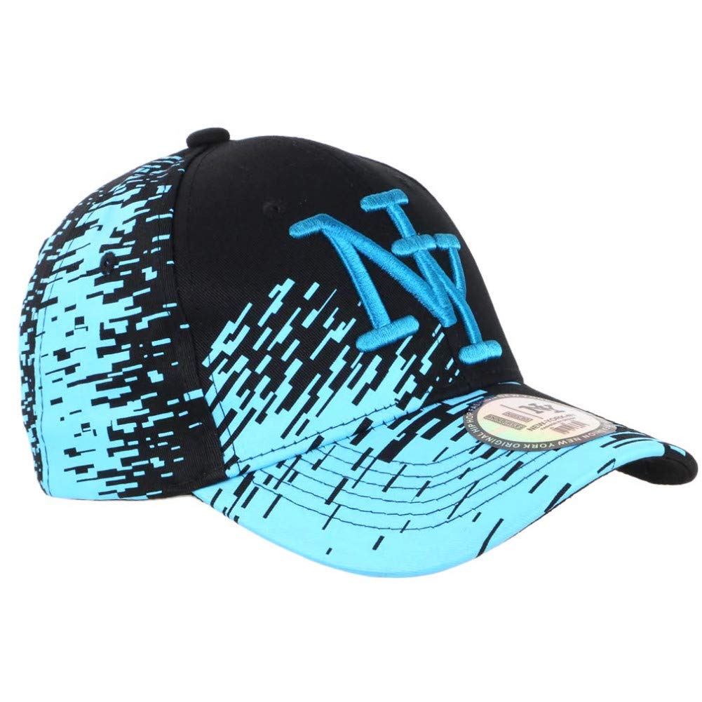 NY Black Sky Blue Tags Baseball Cap - Unisex City Fashion Hat for Men & Women | Perfect for Streetwear, Sports & Casual Outfits