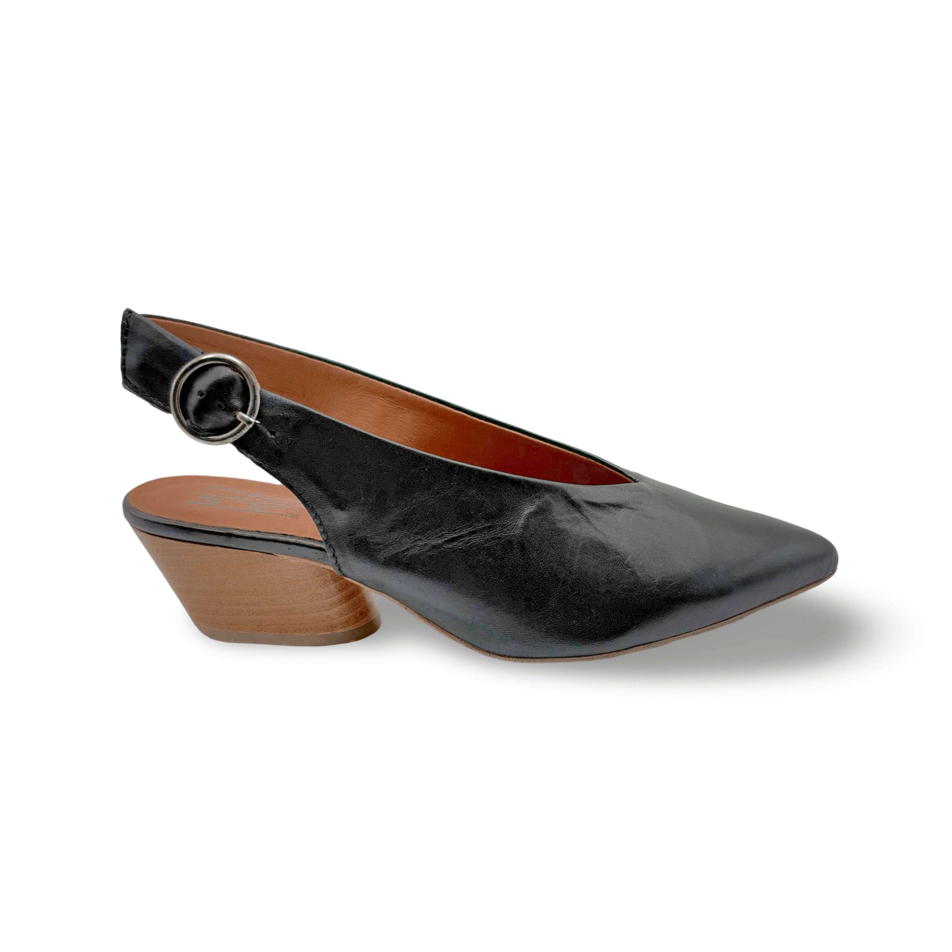 Stylish Heide Black Slingback Pump Shoes - Women's Comfortable Low Heel Dress Pumps for Work, Party & Special Occasions