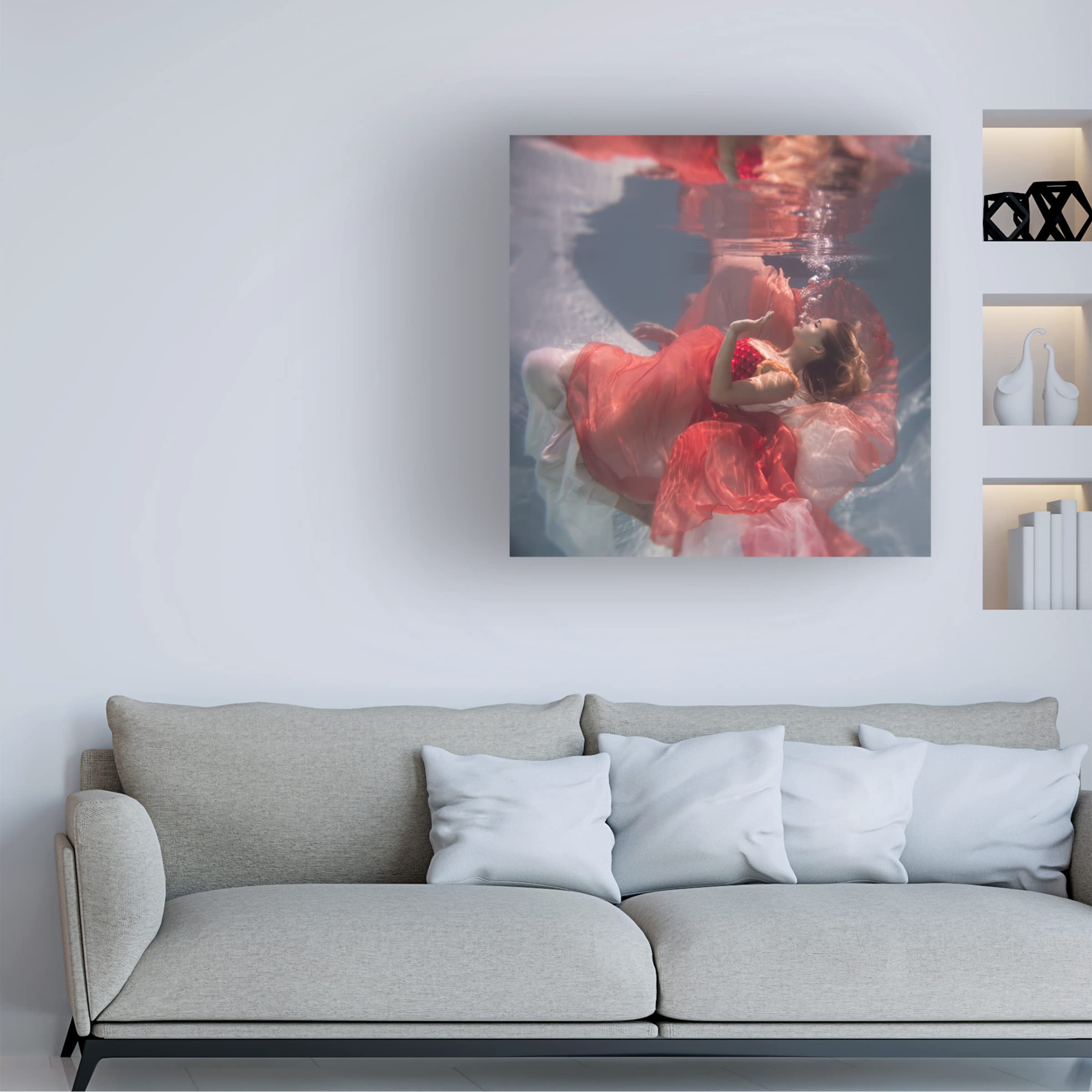 Trademark Fine Art 'Michelle' Canvas Wall Art by Gabriela Slegrova - Hand-Painted Modern Home Decor for Living Room, Bedroom & Office