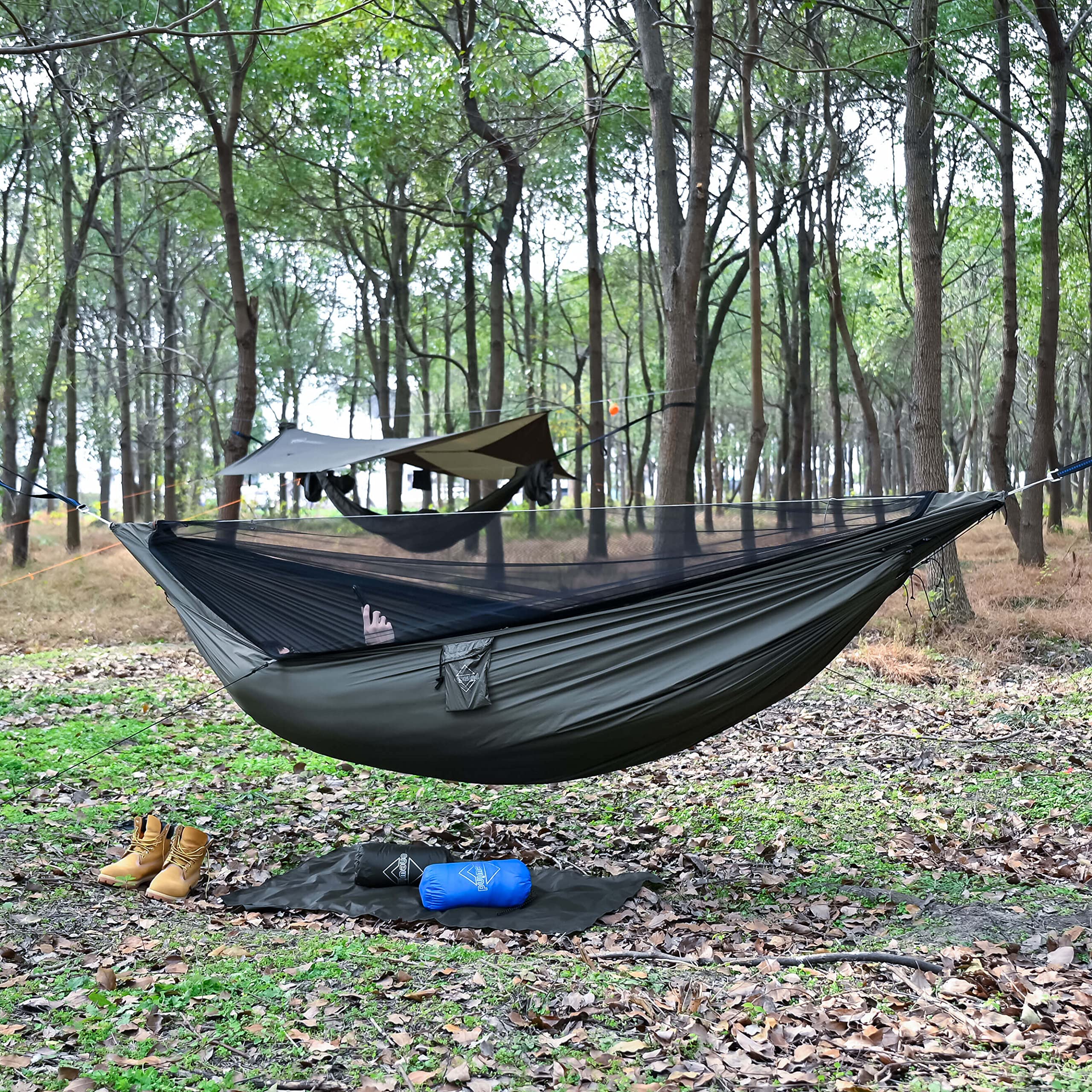 OneWind Windproof Camping Hammock Underquilt Protective Cover - Lightweight Insulation for Cold Weather Backpacking & Outdoor Adventures
