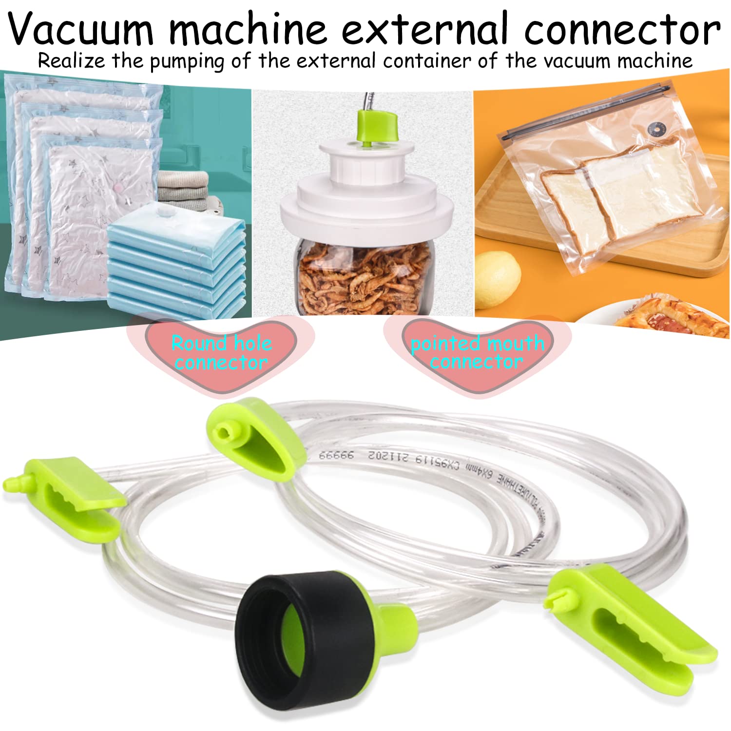 FoodSaver Vacuum Sealer Accessory Hose - Compatible with All Sealing Zipper Bags, Wine Stoppers & Jar Lids - Perfect for Food Preservation, Meal Prep & Sous Vide Cooking
