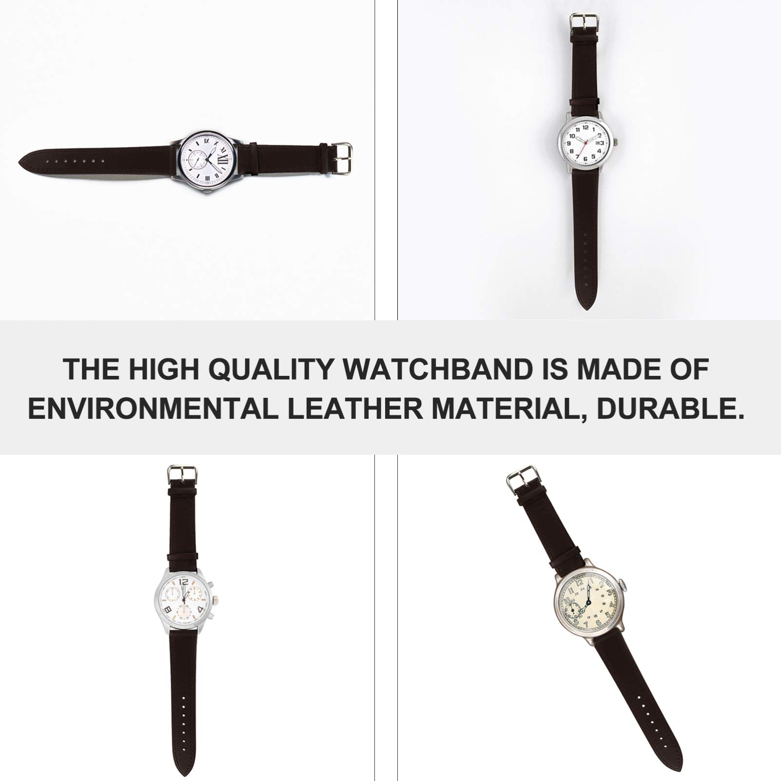 22mm Leather Watch Strap for Smart Watches - Comfortable & Stylish for Daily Wear