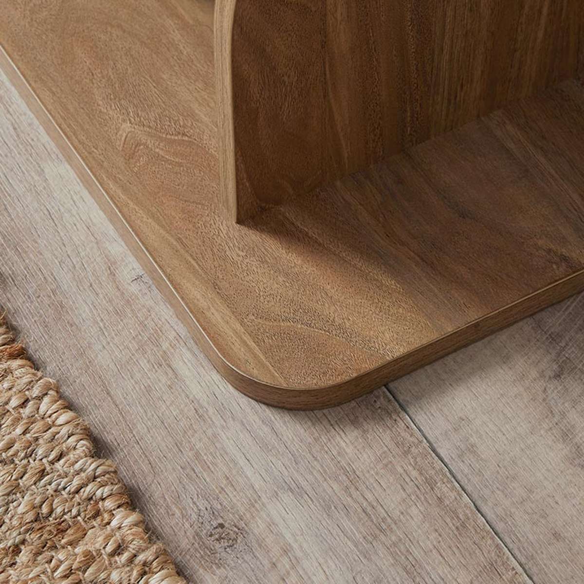 Tove Low Shelf in Pecan Wood - Compact Storage Solution for Small Spaces, Bedrooms & Living Rooms