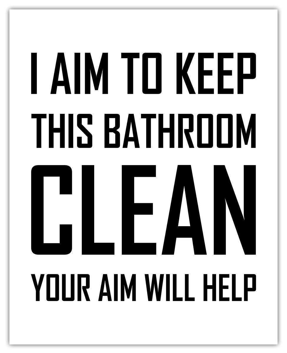 Farmhouse Bathroom Wall Art - Funny 8x10 Print for Home Decor & Gifts