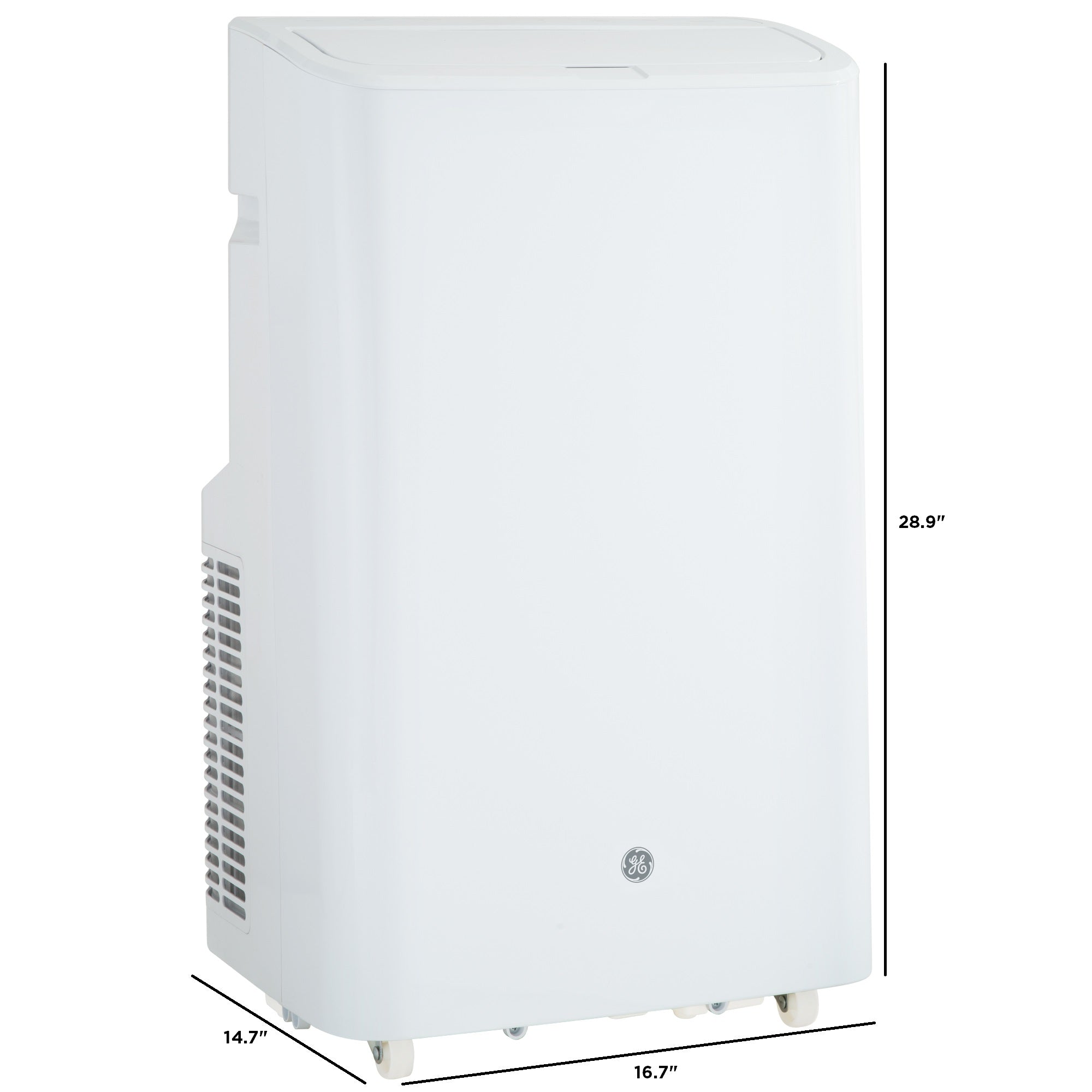 GE 8,000 BTU 115V 3-in-1 Portable Air Conditioner with WiFi - Cools Medium Rooms Up to 350 Sq.Ft - White (APWD08JAWW) - Perfect for Bedrooms, Offices & Small Apartments