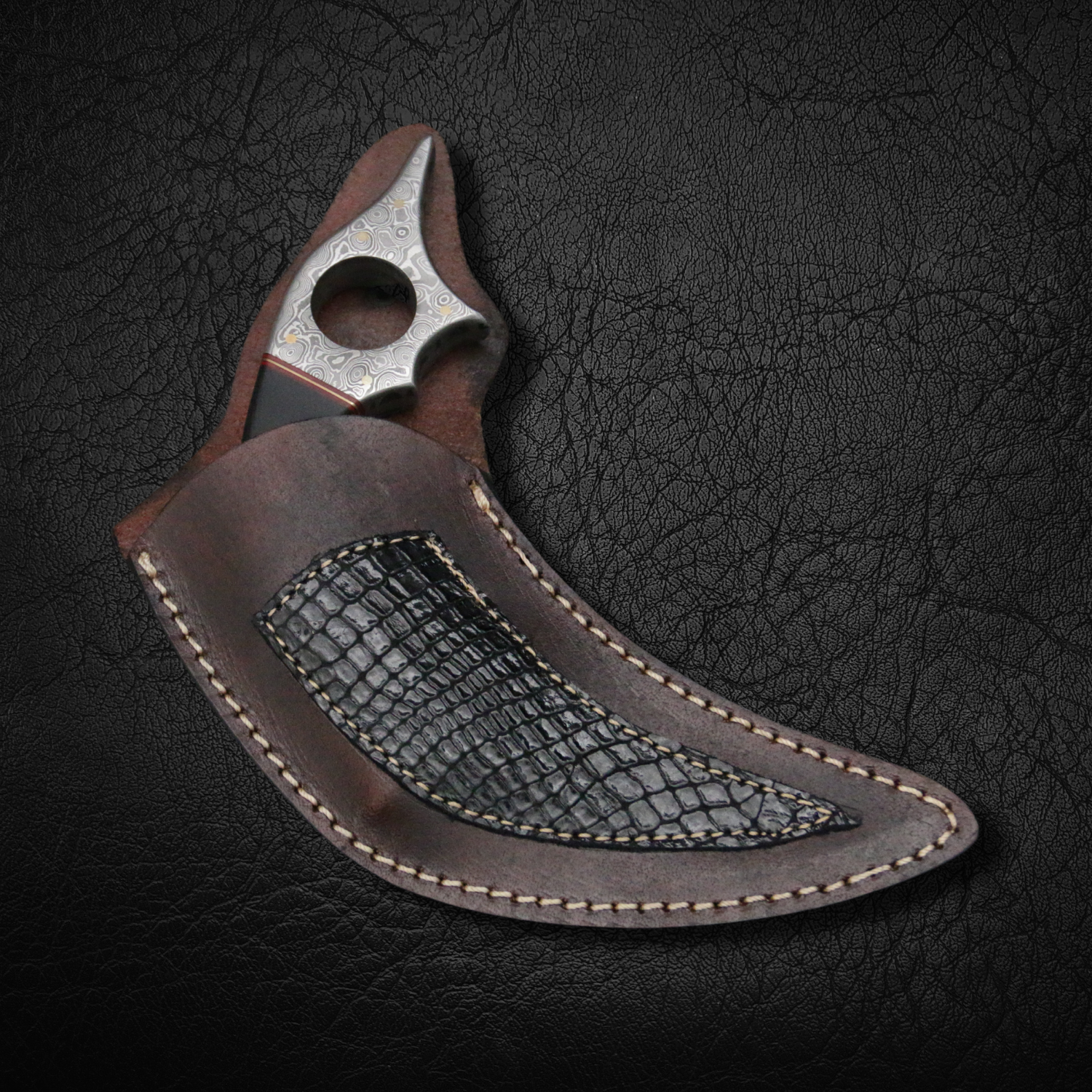 Premium Dragon's Claw Damascus Steel Karambit Knife - Handcrafted Tactical Folding Knife for Outdoor Survival, Camping & Self Defense | Sharp Durable Blade with Ergonomic Handle