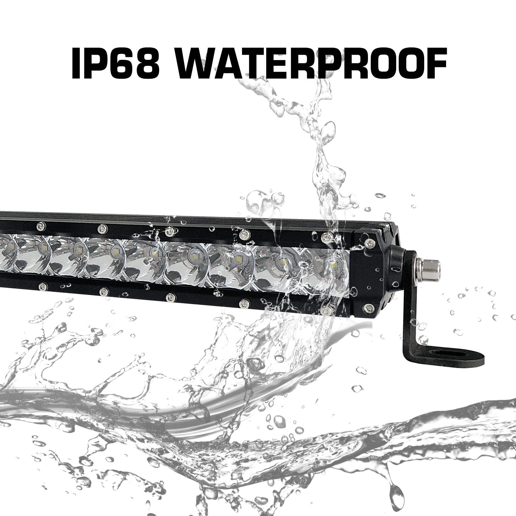 32 Inch 150W LED Spot Flood Light Bar - Waterproof Off Road Driving Lights with Flood Beam for Trucks, Jeeps, ATVs, UTVs, Tractors & Boats (12-60V) - Perfect for Night Off-Roading, Camping & Emergency Lighting