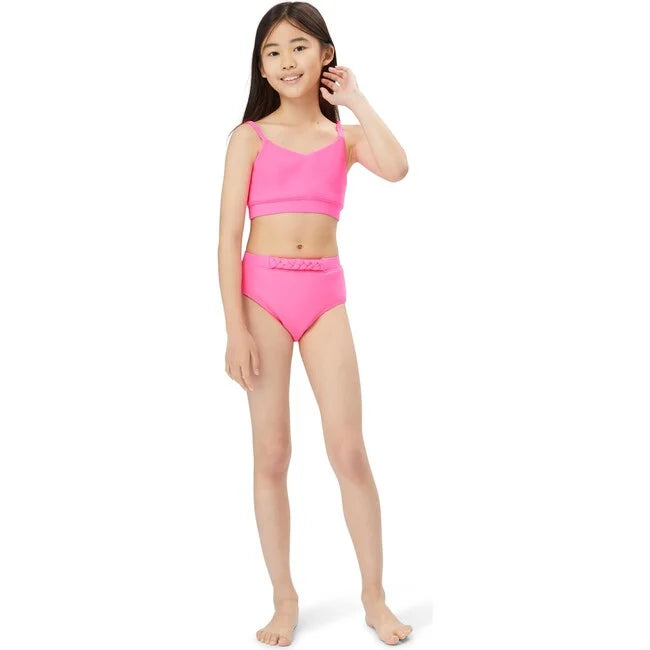 Stylish Two-Piece Braided Waist Swimsuit for Women - Trendy Bikini Set for Beach, Pool & Summer Vacations