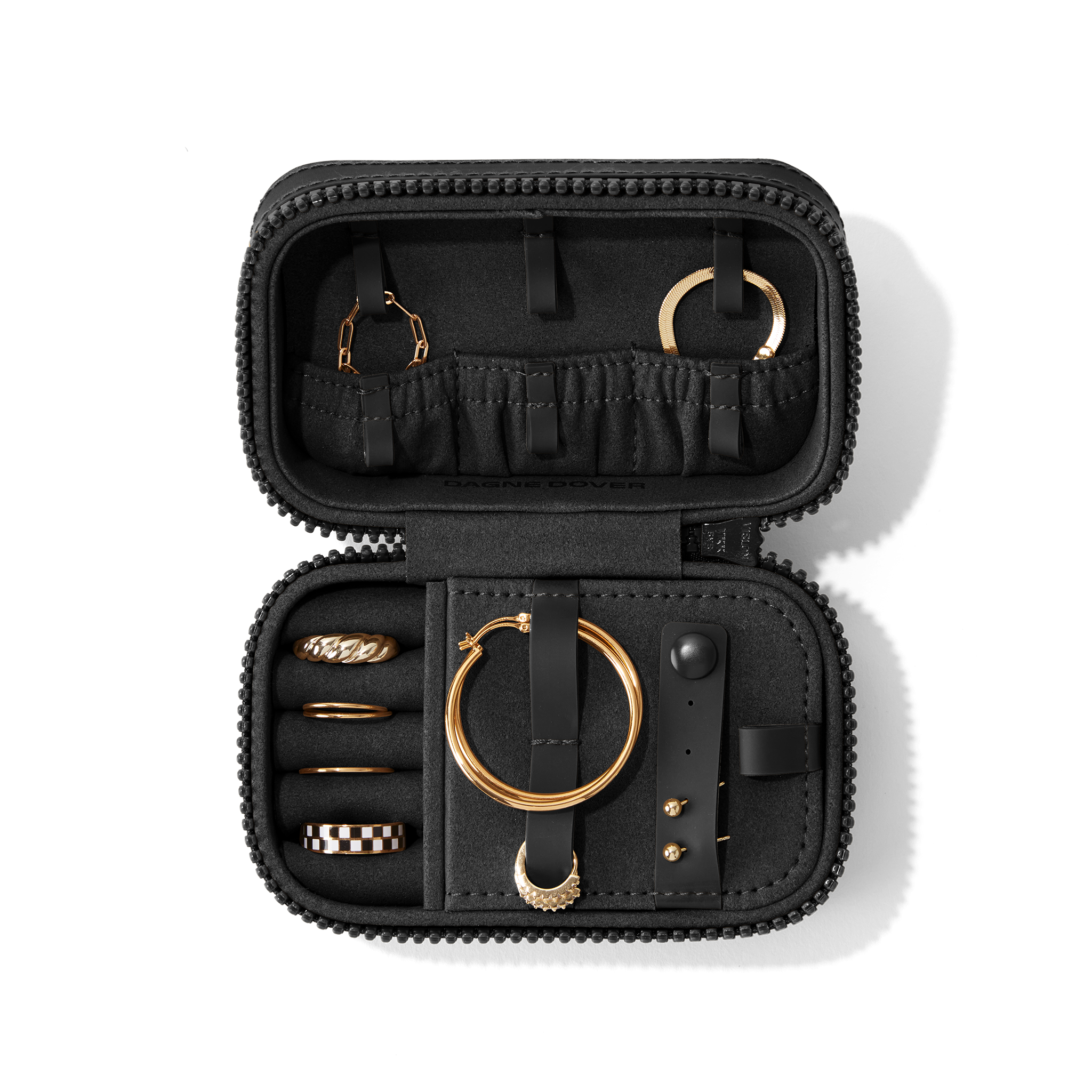 Dagne Dover Frankie Small Jewelry Organizer Case - Travel Jewelry Box for Necklaces, Rings & Earrings | Perfect for Vacation, Business Trips & Daily Storage