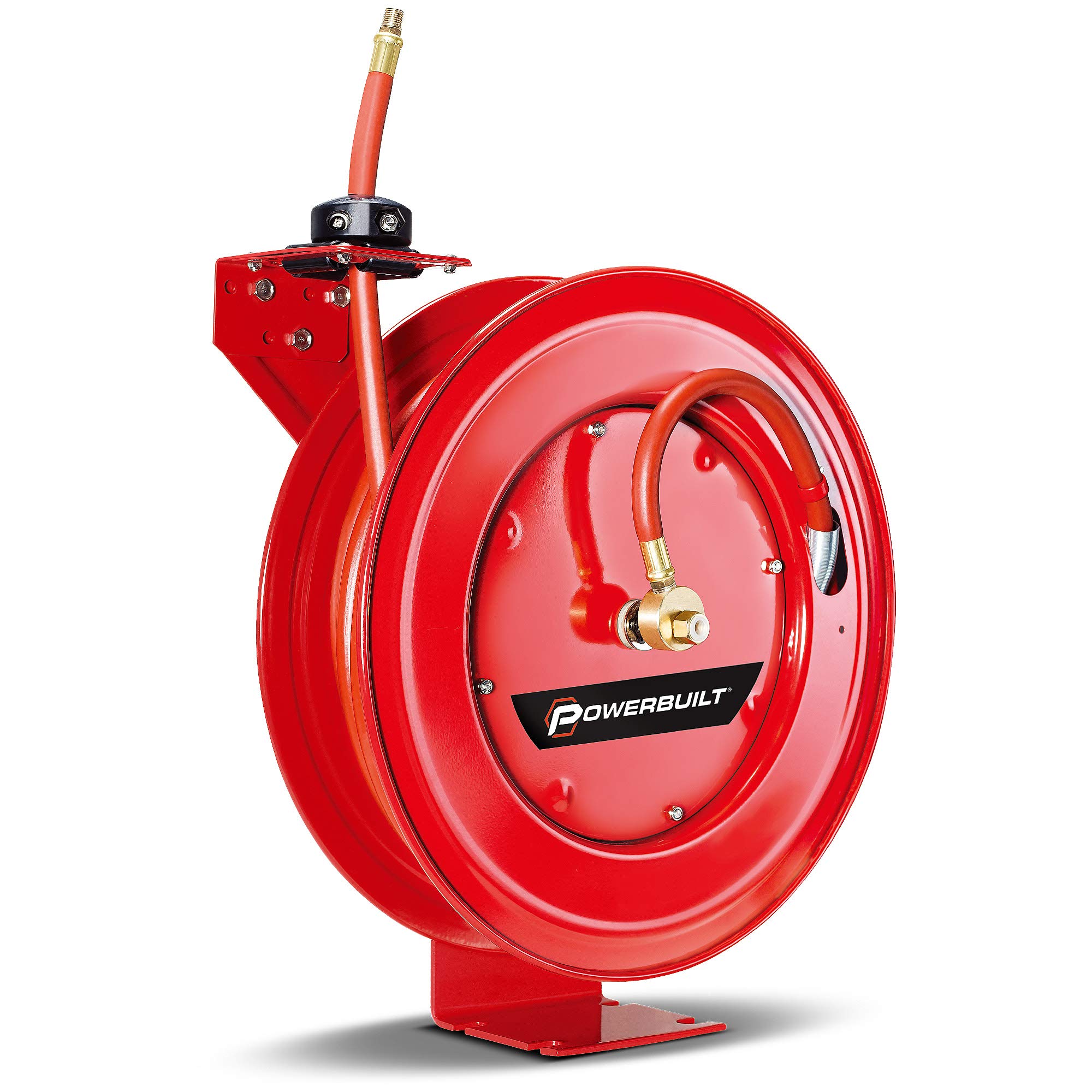 Powerbuilt Heavy Duty Retractable Air Hose Reel - 3/8