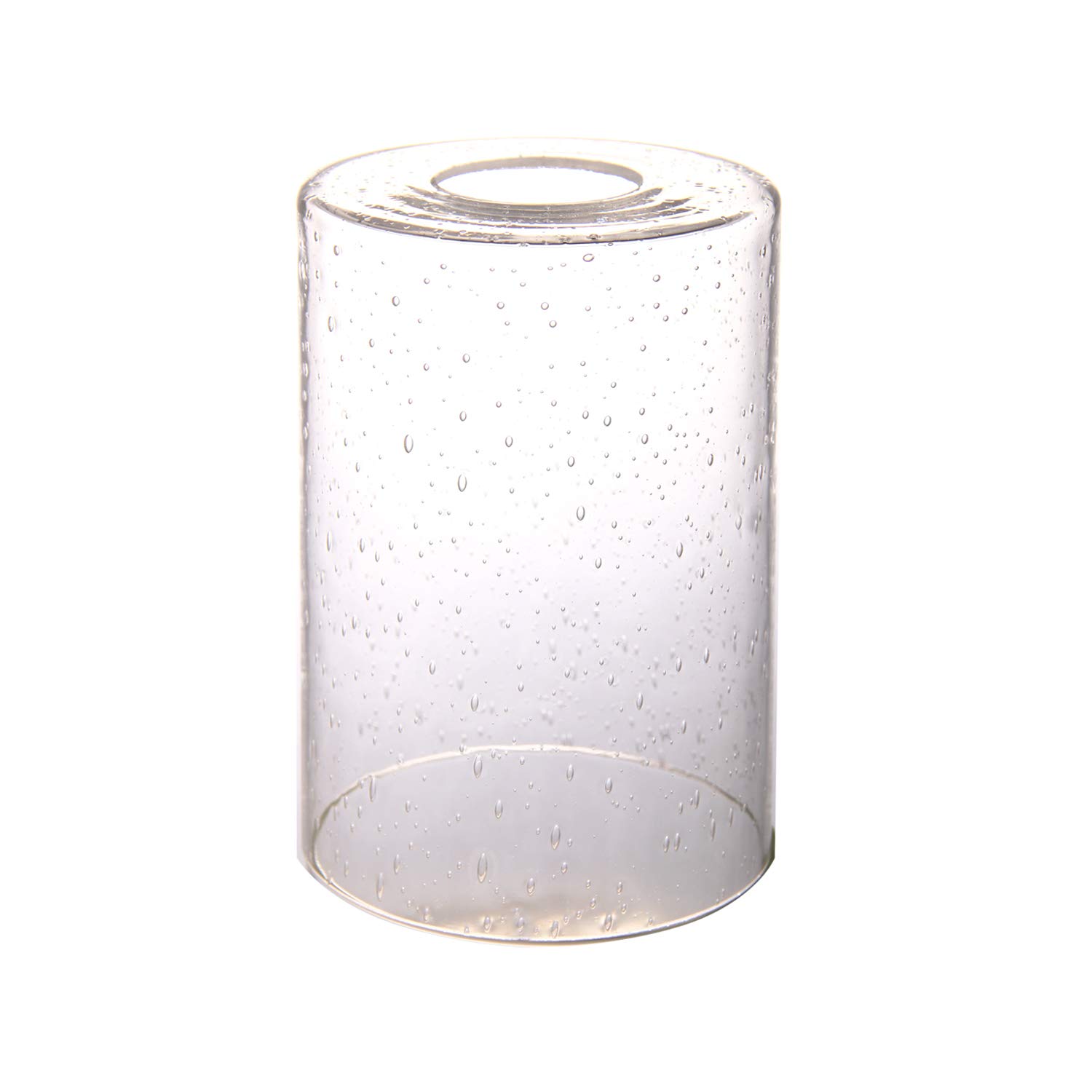 Glass Lamp Shade Replacement - 1-21/32 Inch (42mm) Fitter - Seed Glass Design - 4'' Diameter x 12'' Height - Multiple Sizes Available - Perfect for Vintage Table Lamps, Pendant Lights & Chandelier Fixtures