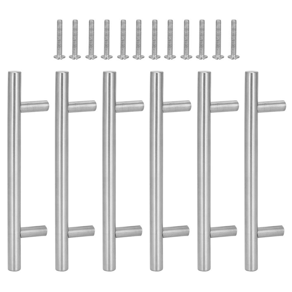 Brushed Nickel Kitchen Cabinet Handles - T Bar Drawer Pulls for Cupboards & Furniture | Durable Hardware for Modern & Farmhouse Kitchens