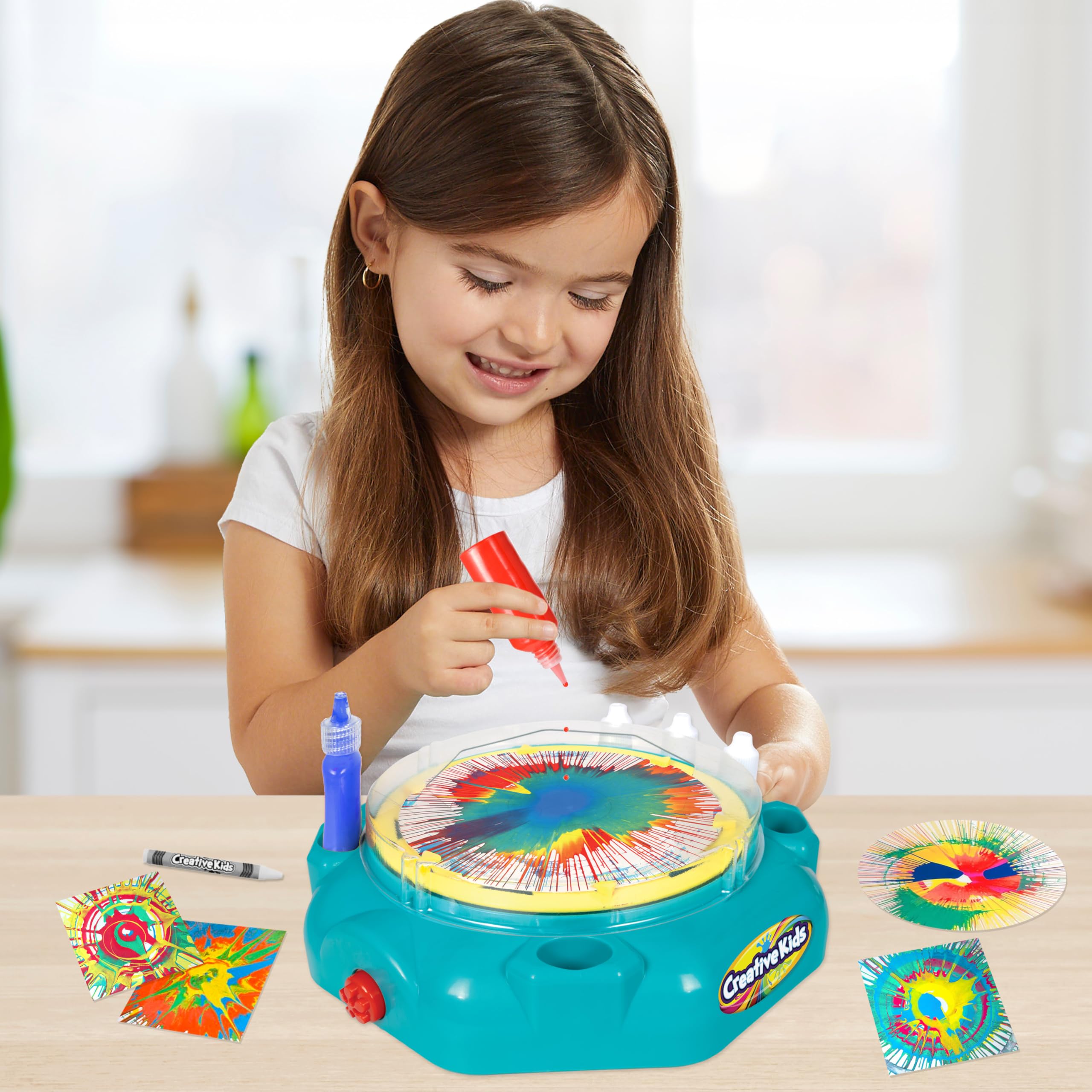 Creative Kids Super Spin 'n Splatter Art Machine - Fun Painting Spinner Toy for Boys & Girls Ages 6-9 - Perfect Birthday Gift & Indoor Activity for Home, Classroom & Playdates