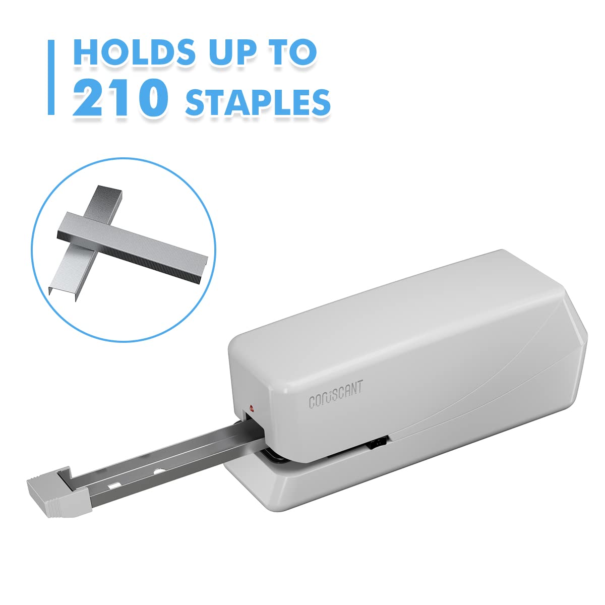 Coruscant Heavy Duty Electric Stapler - Automatic 25 Sheet Capacity with 210 Staples Storage | Includes 2000 Staples & Staple Remover | AC/Battery Powered for Home Office, School & Craft Projects | Perfect for Document Binding, Paperwork Organization & DIY Projects