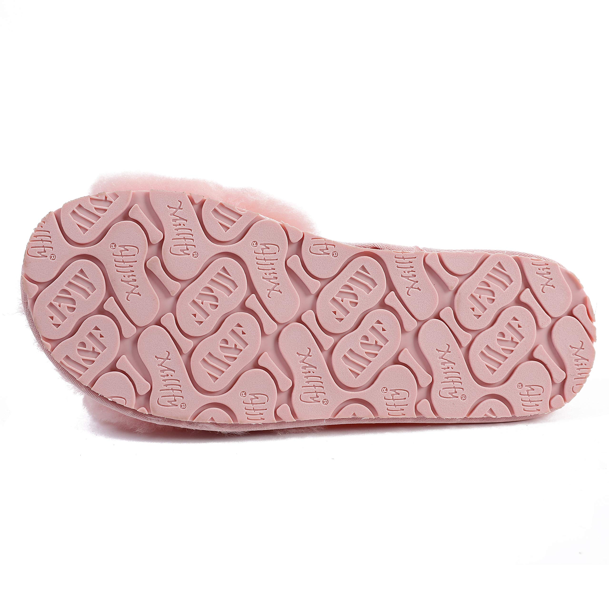 Boiled Wool Slippers for Women - Genuine Fur Open-Toe House Slippers by dechic | Cozy Indoor Luxury Slippers for Home, Spa & Relaxation