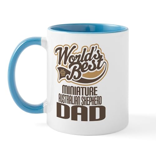 White/Blue Inside - Miniature Australian Shepherd Dad Mug