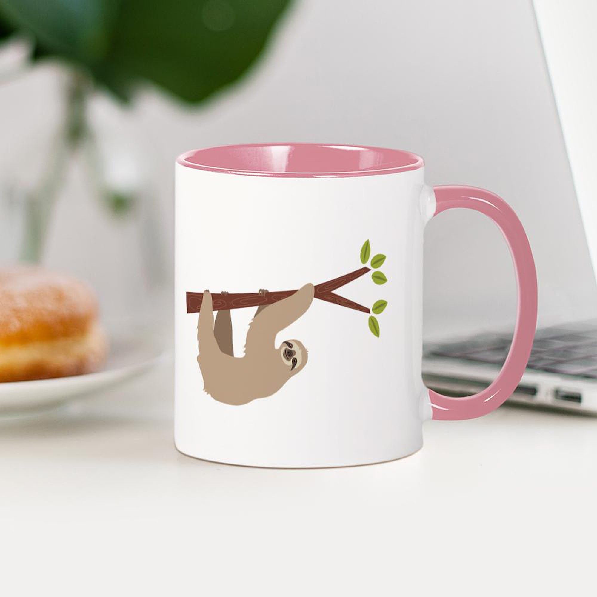 Sloth Coffee Mug 11 oz (325 ml) - Ceramic Tea Cup with Cute Sloth Design - Perfect for Coffee, Tea, Hot Chocolate at Home, Office or Gift