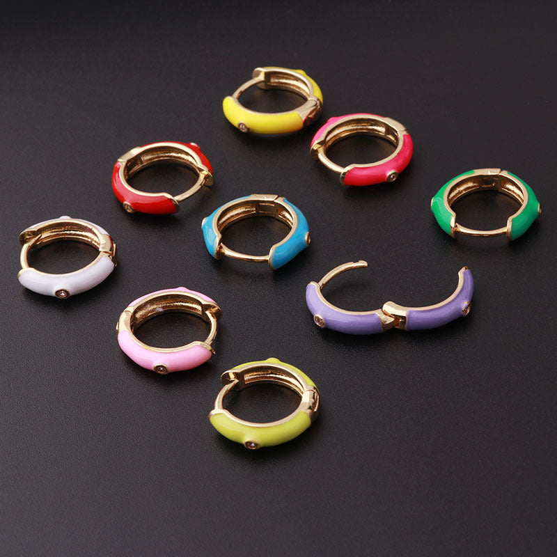 18K Gold Hoop Huggie Earrings - Clip On Hoop Earrings for Women | HSPJ353 | Perfect for Weddings, Parties & Everyday Wear