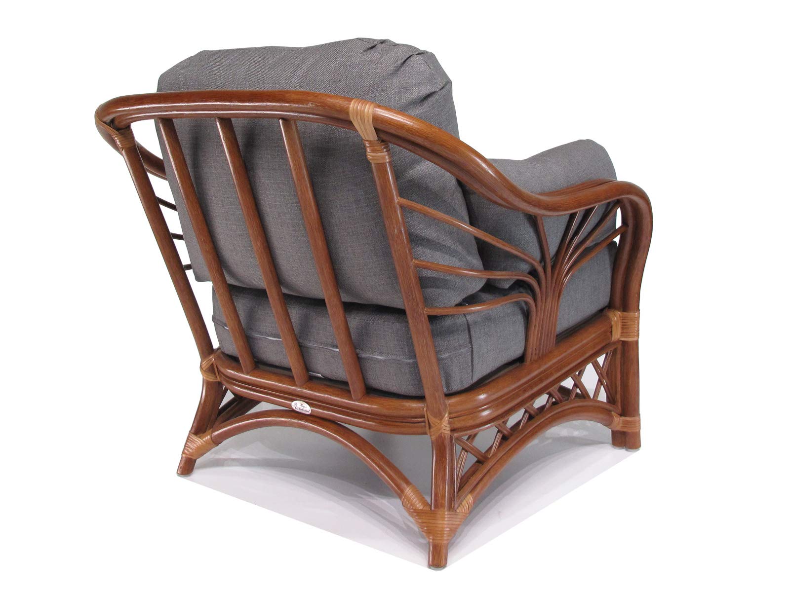 Rattan Living Room Furniture Lounge Club Chair - Wicker Accent Chair for Indoor & Outdoor Use - Perfect for Patio, Garden, and Sunroom (#1692AW-TI)