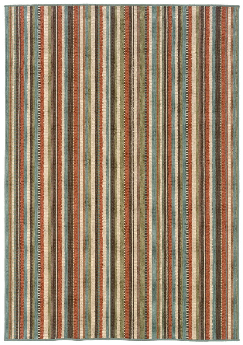 Oriental Weavers Montego 3.7x5.6 Feet Green Machine Woven Area Rug - Perfect for Living Room, Bedroom & Office Decor