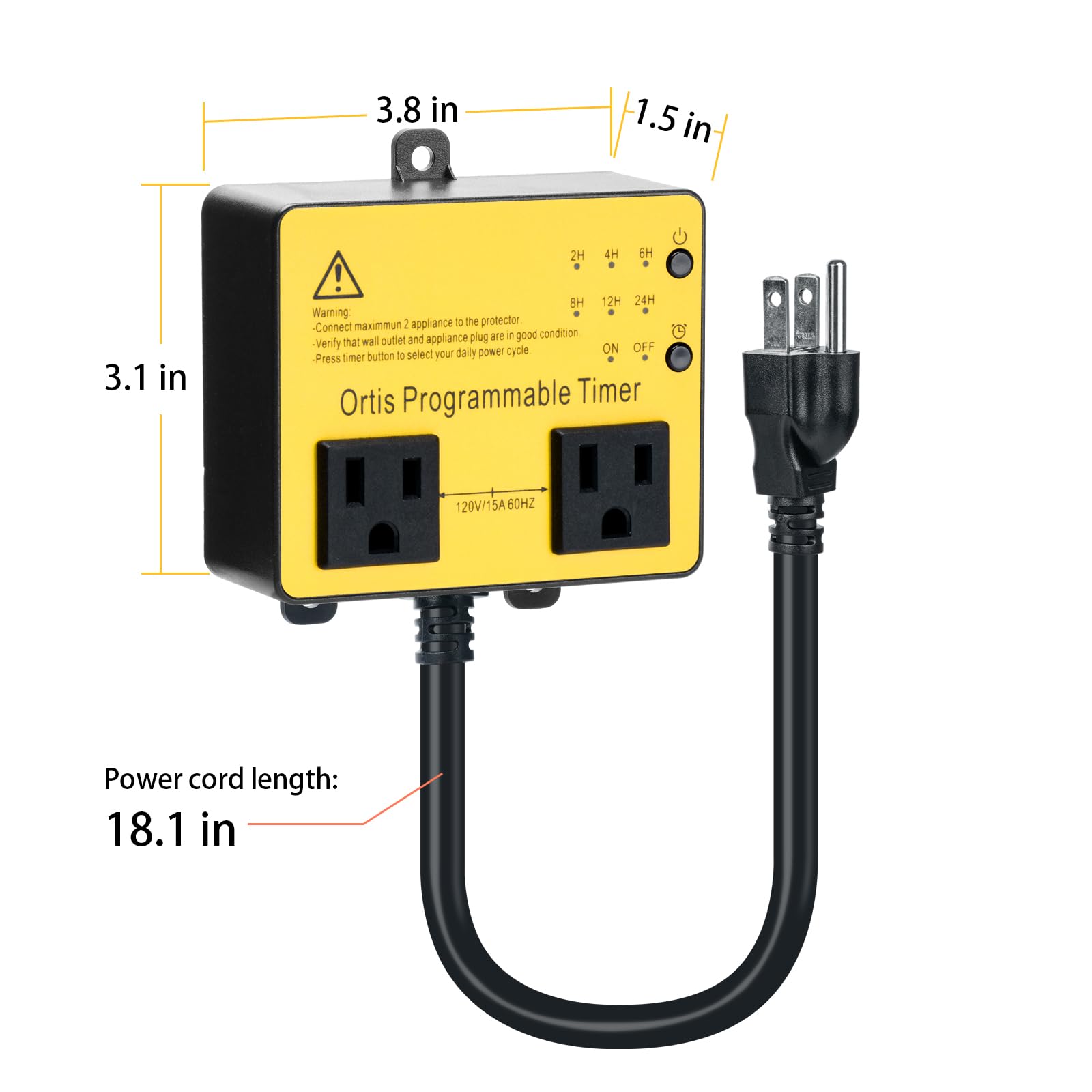 Ortis Smart Above Ground Pool Timer - One-Button Operation for Swimming Pools, Filters, Pumps & Landscape Lights | Automatic Control for Energy Savings & Convenient Pool Maintenance