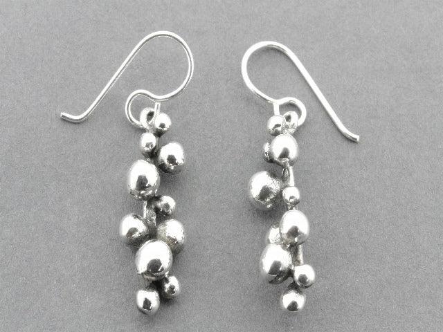 Handmade Beaded Drop Earrings in Sterling Silver - Elegant Dangle Jewelry for Women - Perfect for Parties, Weddings & Special Occasions