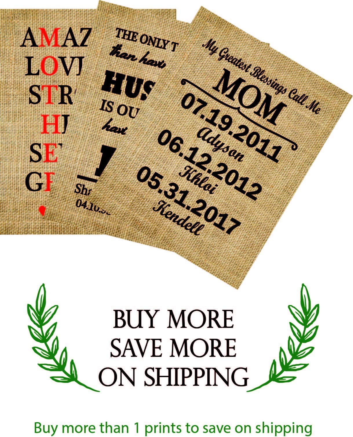 Personalized Burlap Home Sign - Custom Housewarming Gift for New Homeowners - Home Established Decor - Perfect for Entryway, Living Room, or Front Porch (Frame & Matte Not Included)