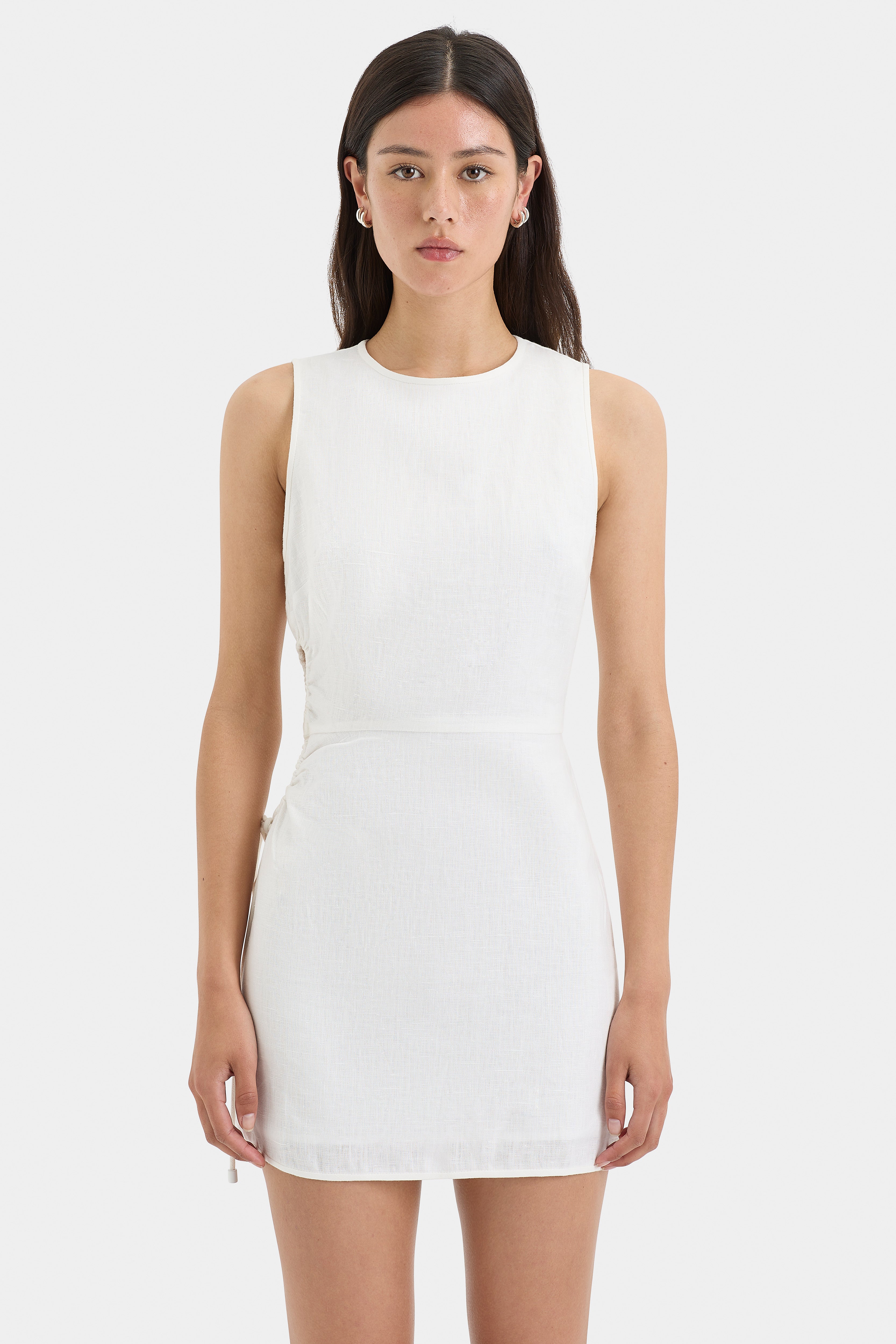 Elegant D'orsay Corded Mini Dress for Women - Flattering A-Line Fit, Comfortable Stretch Fabric - Perfect for Cocktail Parties, Date Nights & Special Occasions