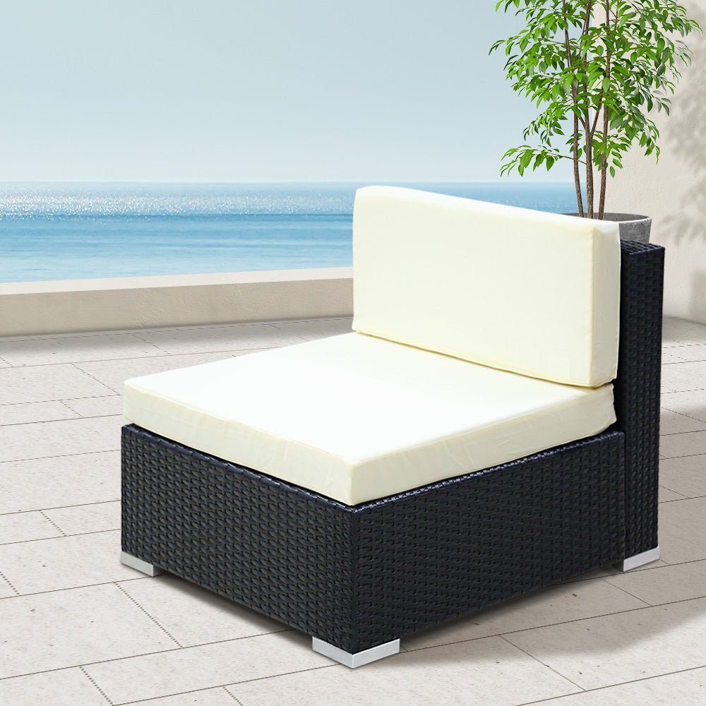 2-Piece Gardeon Outdoor Patio Furniture Set - All-Weather Wicker Rattan Sofa & Lounge Chairs for Garden, Backyard, Poolside (Perfect for Relaxing & Entertaining)