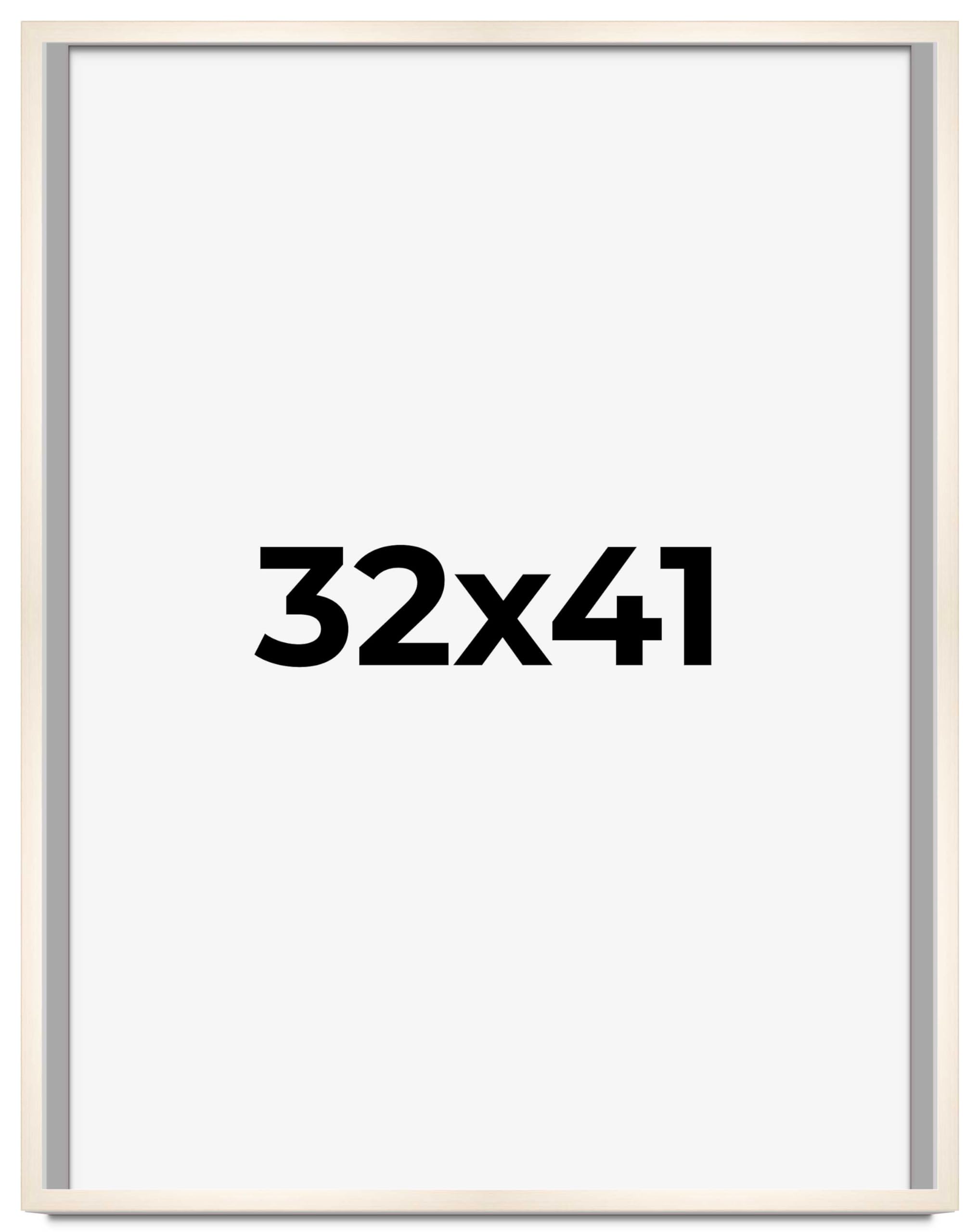 CountryArtHouse 32x41 Inch Whitewashed Solid Wood Picture Frame - 0.8125