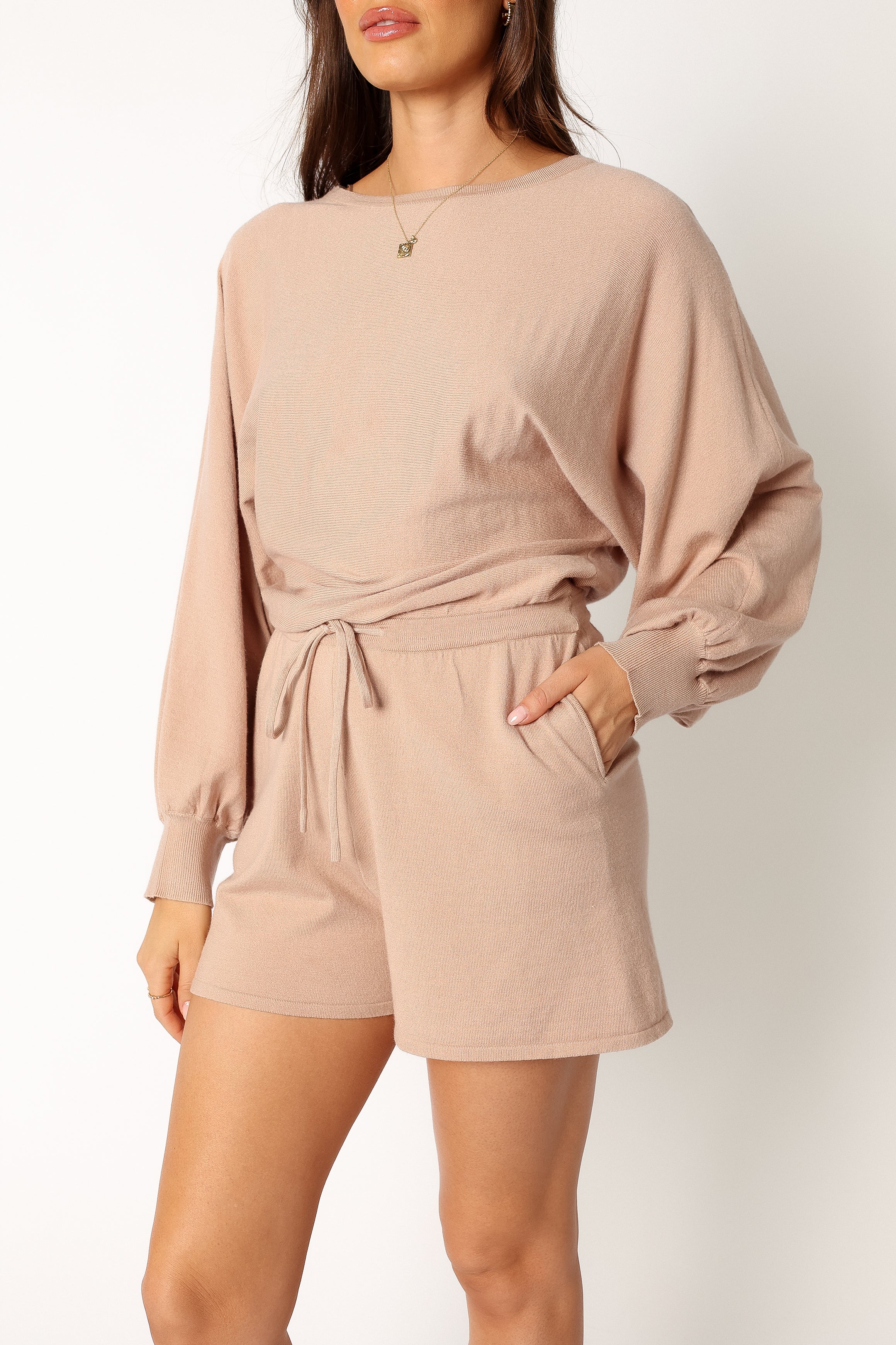 Blakey Romper for Women - Light Taupe Jumpsuit | Casual Summer Outfit, Beachwear, Lounge Wear & Street Style Fashion