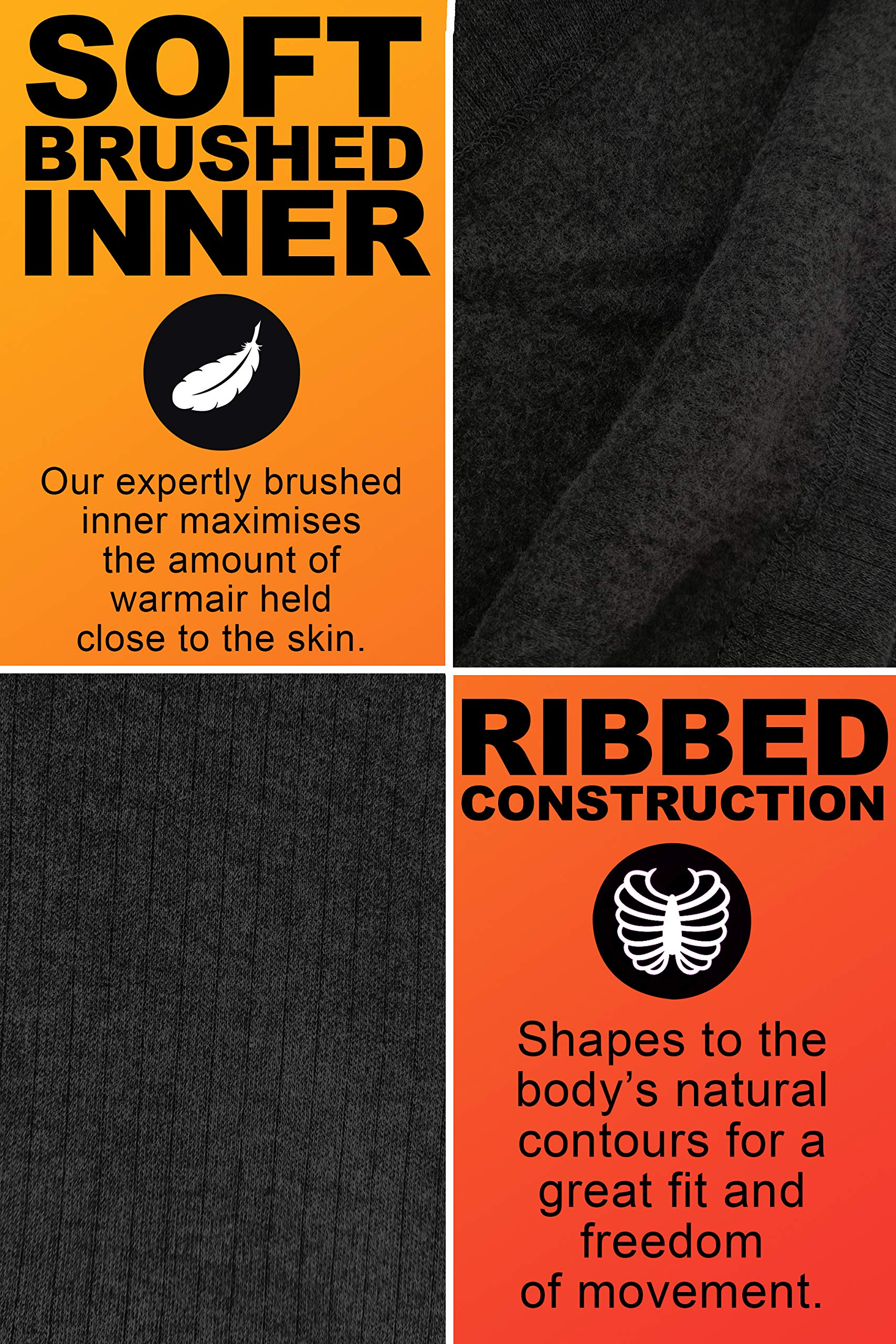 Heat Holders Men's Thermal Underwear Vest - Fleece Lined Cotton Winter Sleeveless Top for Cold Weather, Outdoor Activities & Layering