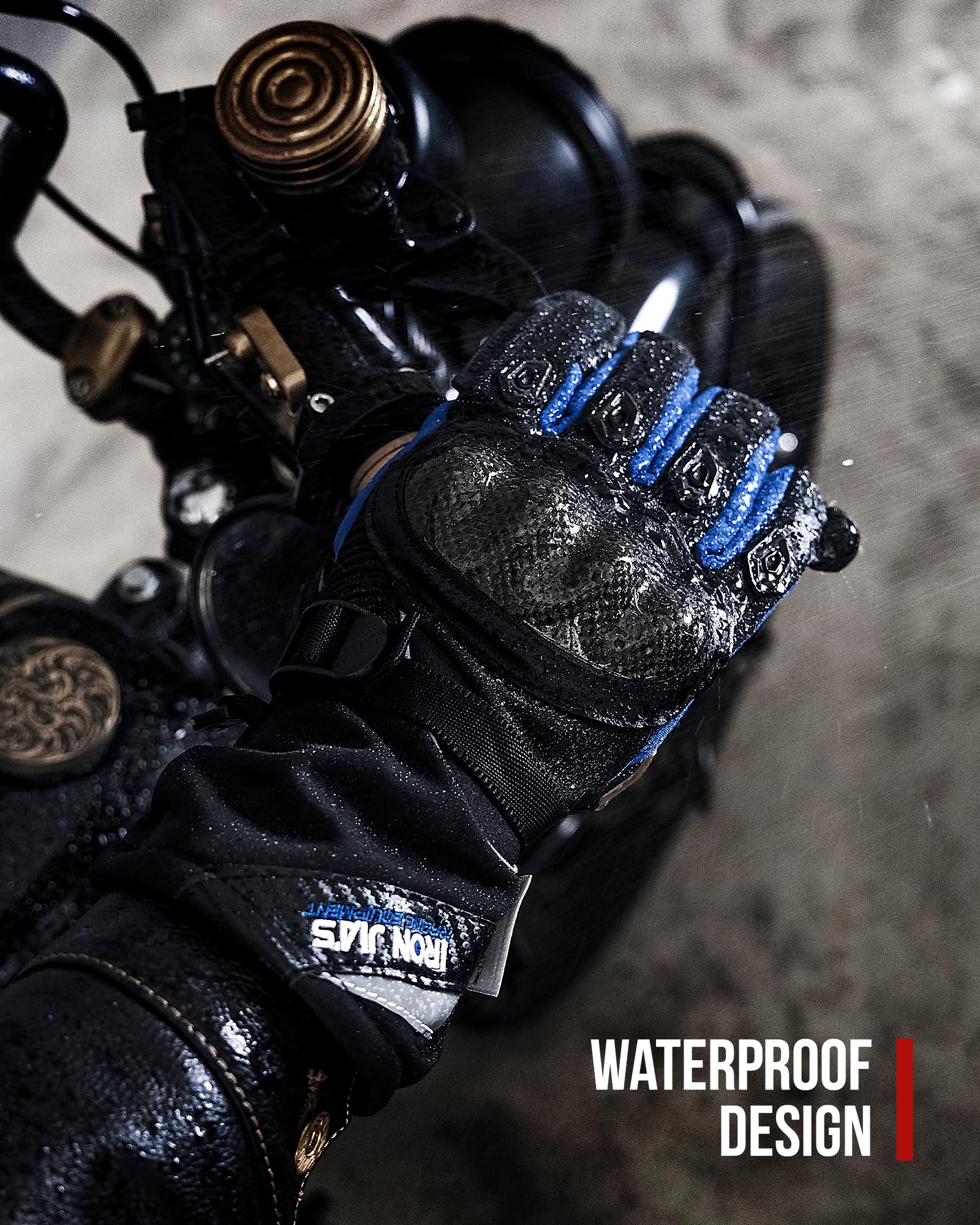 BORLENI Winter Motorcycle Gloves - Waterproof, Windproof & Warm Riding Gloves for Men & Women - Ideal for Cold Weather Commuting, Touring & Adventure Riding